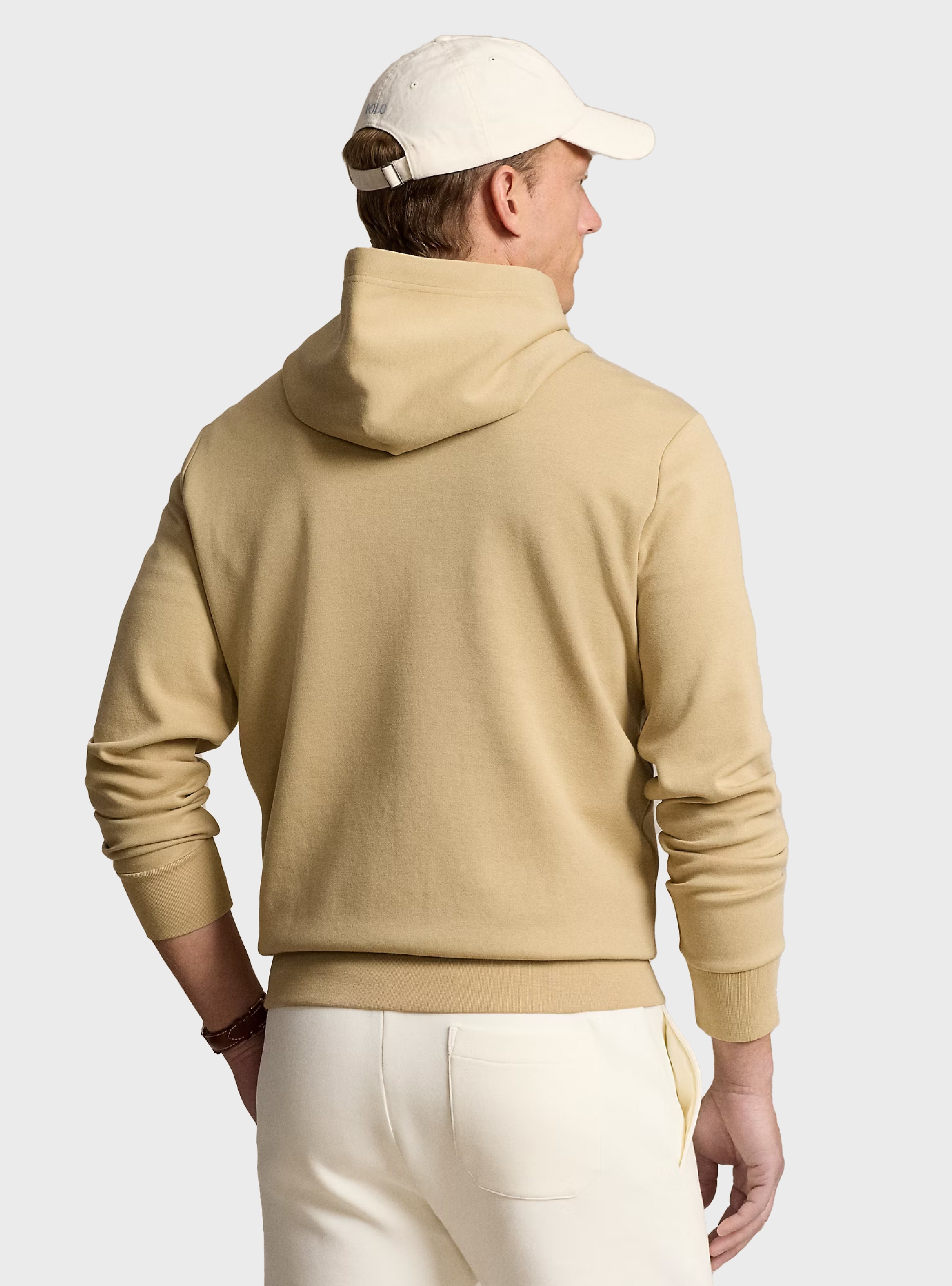 Polo Ralph Lauren Logo Double-Knit Hoodie - Dark Beige