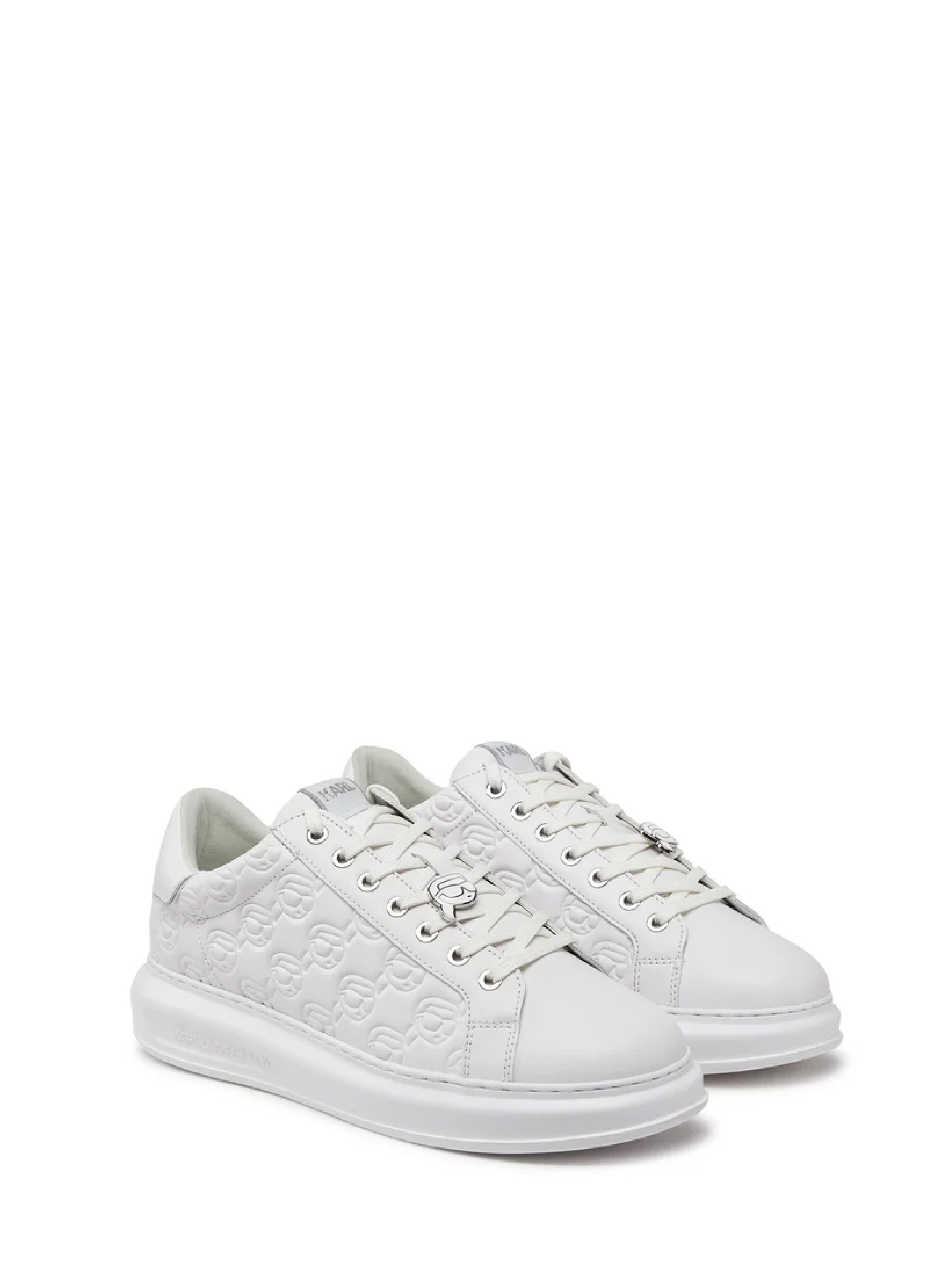 Karl Lagerfeld Kapri Nft Emboss Lo Lace Sneakers - White