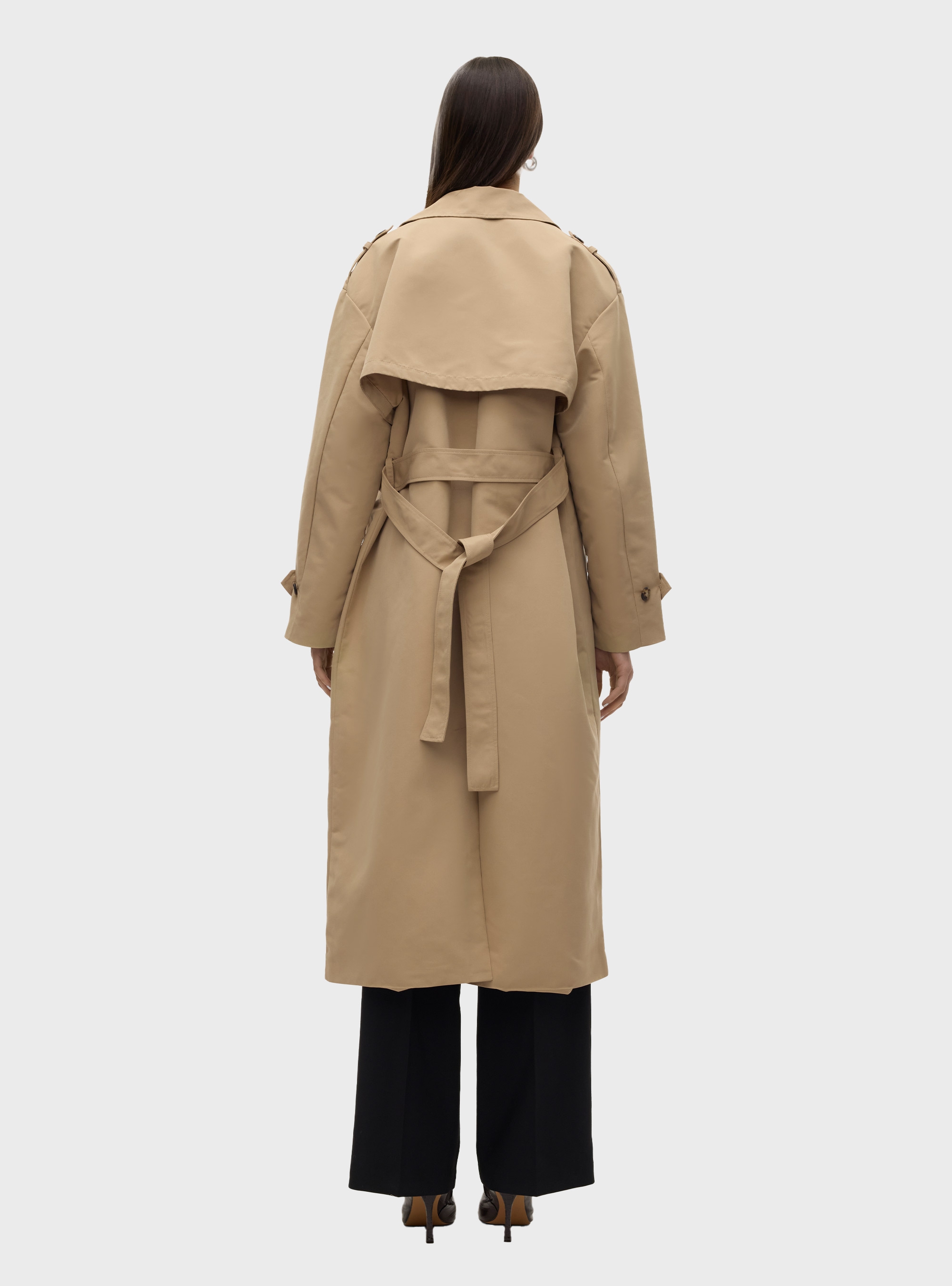Vero Moda Chloe Long Trenchcoat - Beige