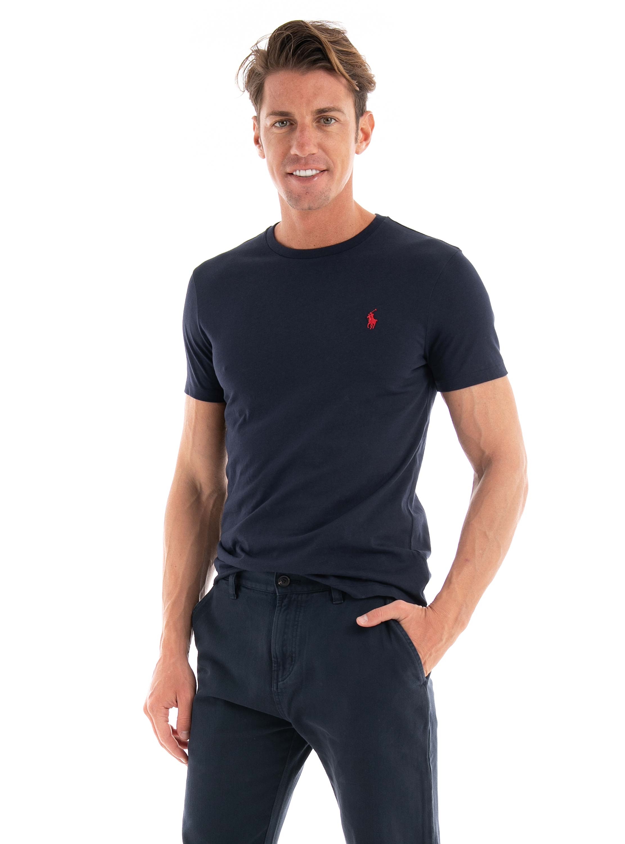 Polo Ralph Lauren Custom Slim Fit Jersey Crewneck T-Shirt - Blue