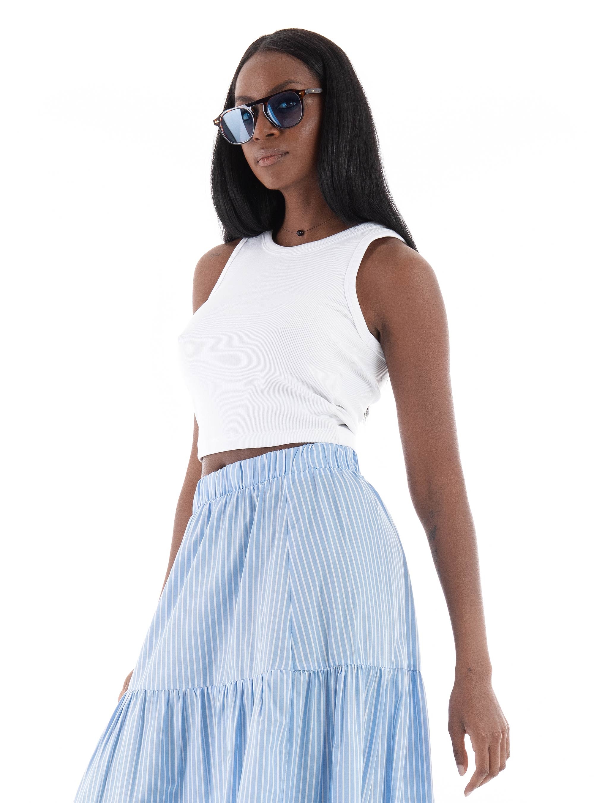 JJXX Fallon Rib Top - White