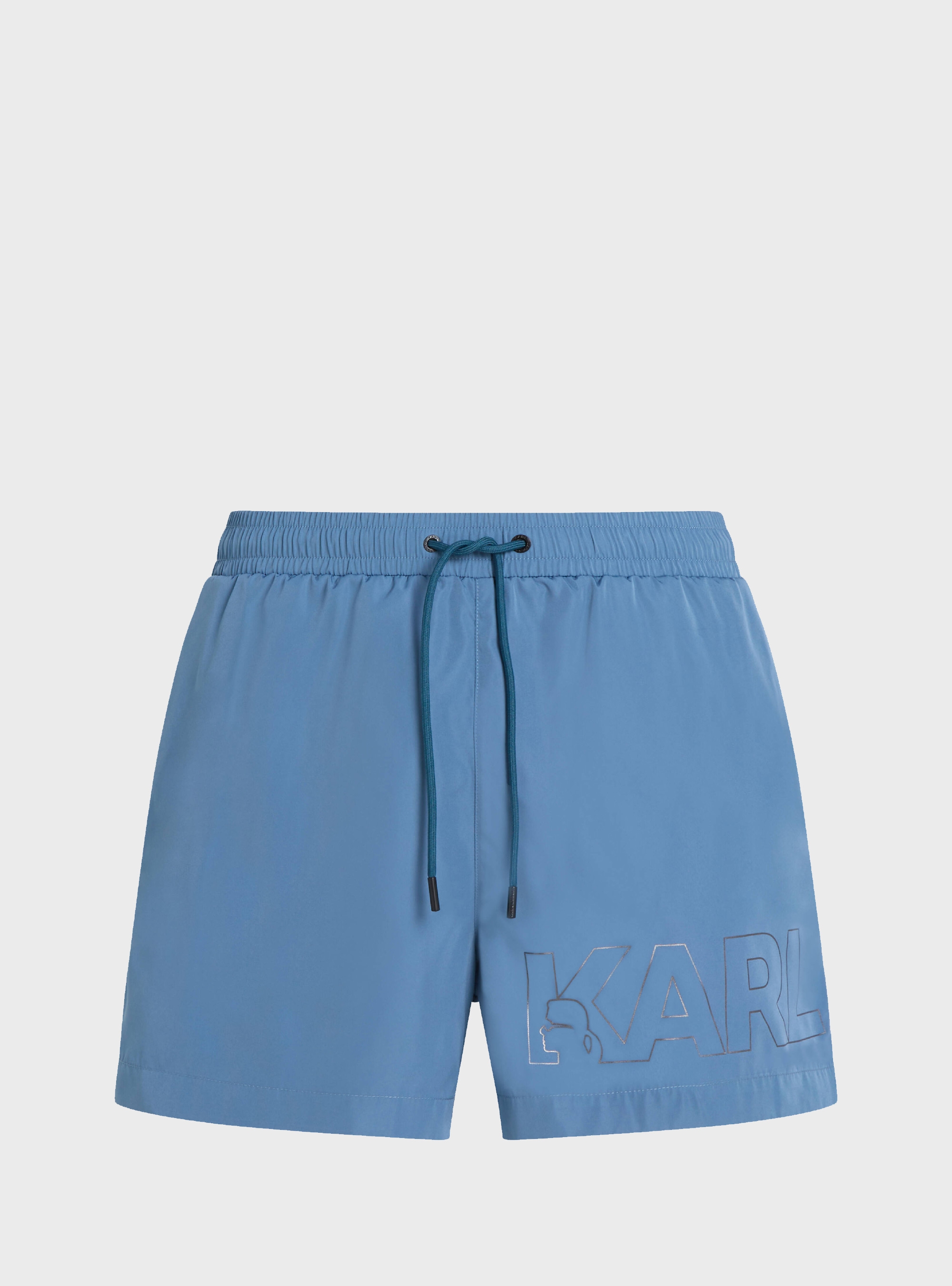 Karl Lagerfeld Metallic Logo Short Boardshort - Blue