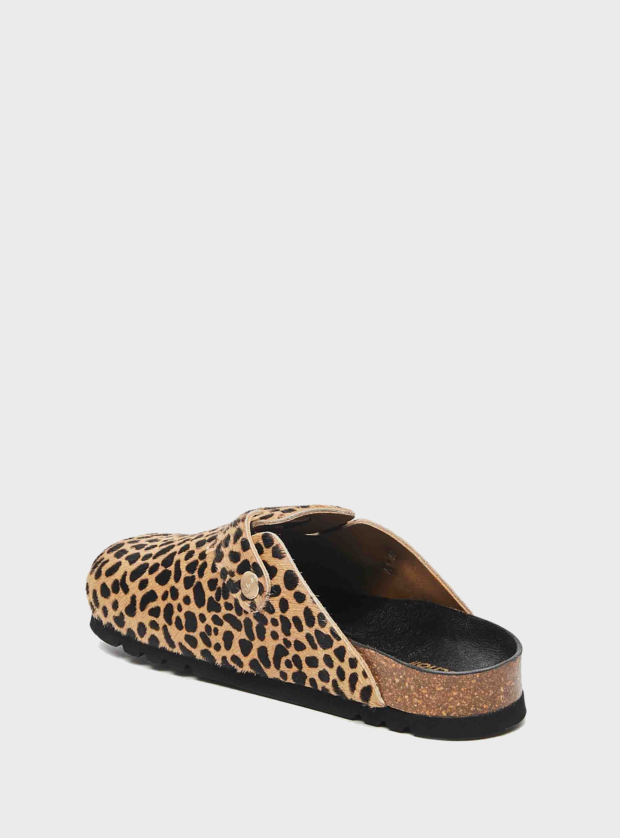 Scholl Fae Eva Clogs - Leopard Print