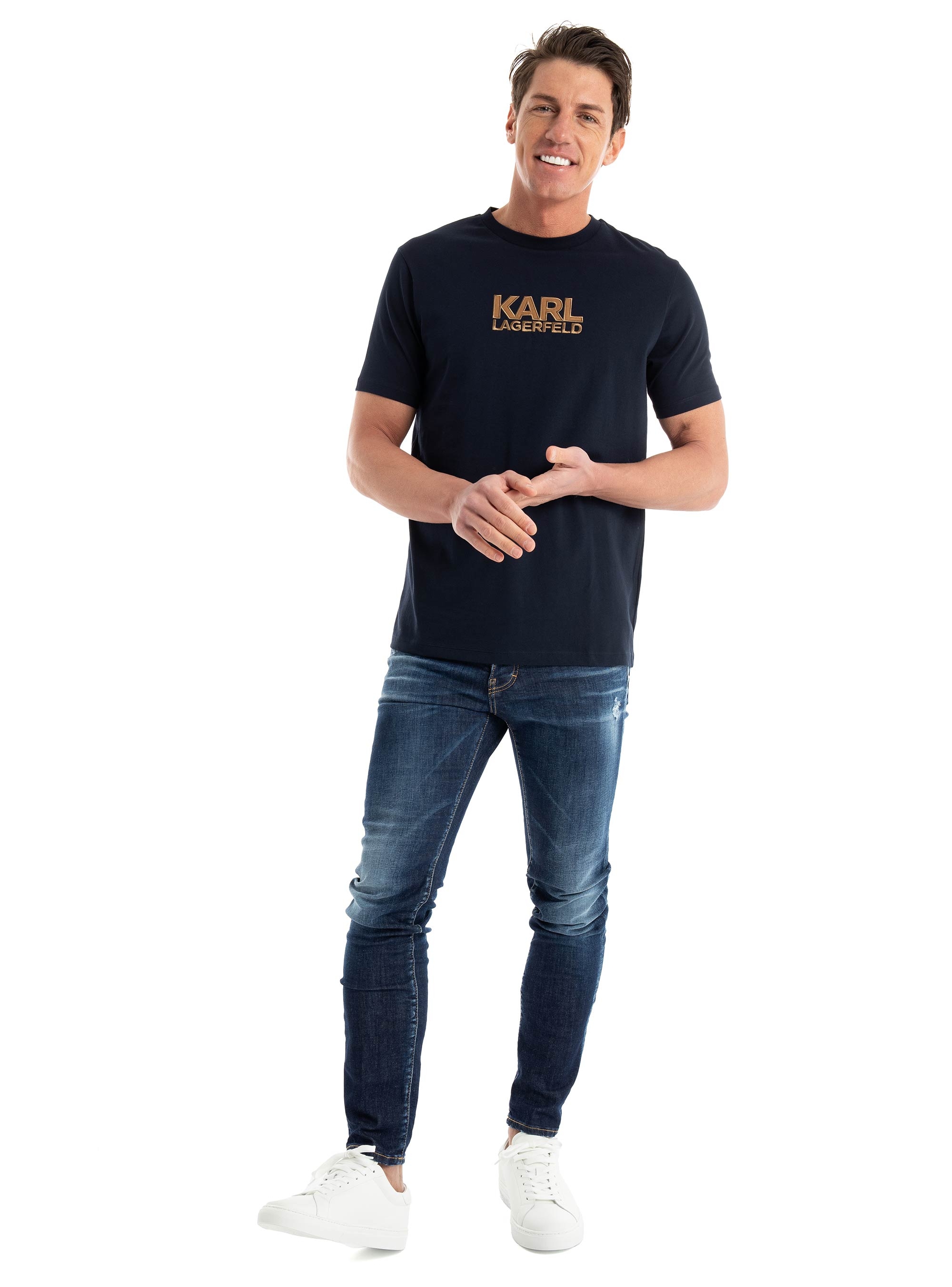 Karl Lagerfeld Crewneck T-Shirt - Navy