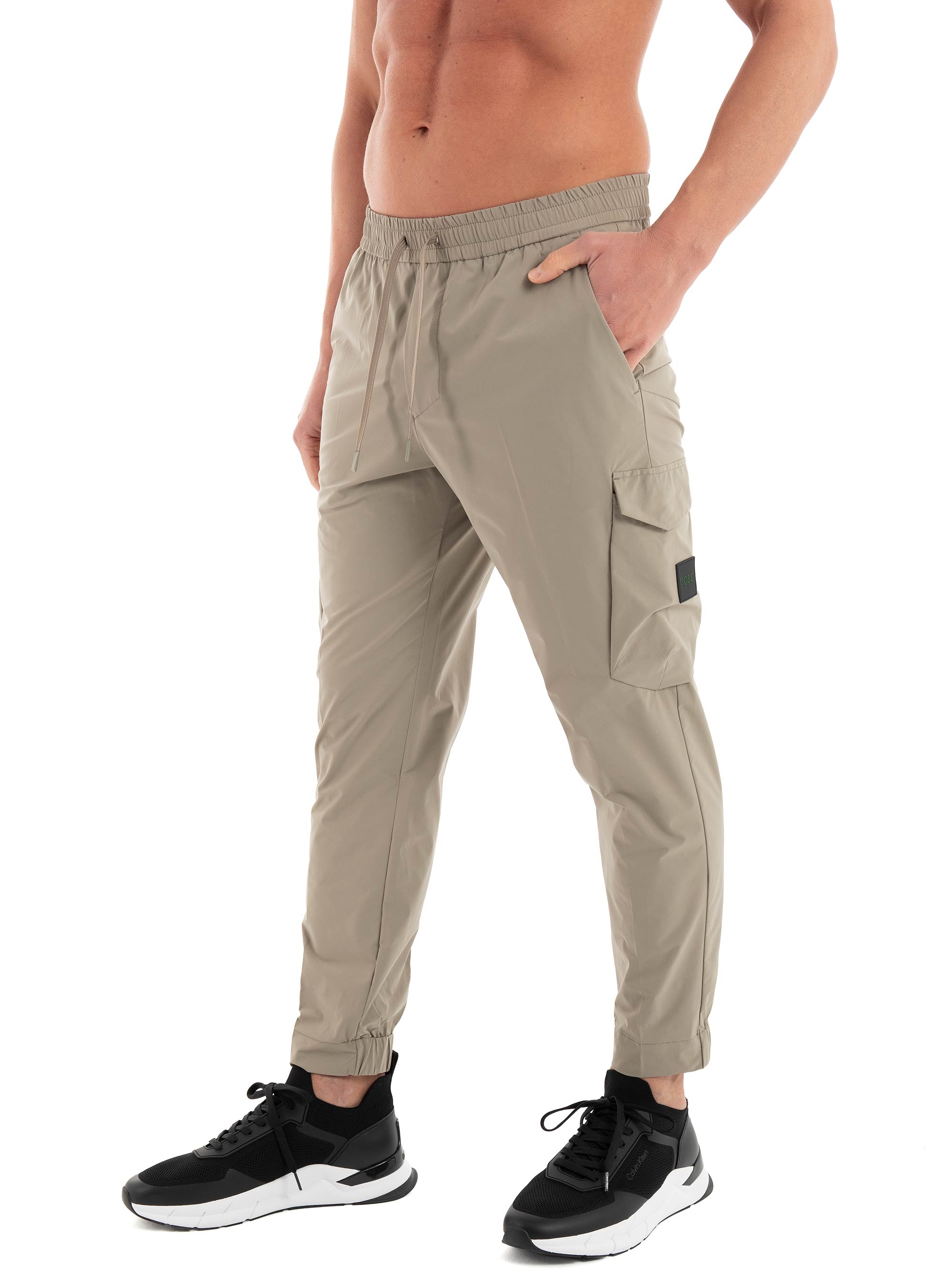 BOSS Tapered Fit Trousers T_Urbanex-CargoLight - Olive 