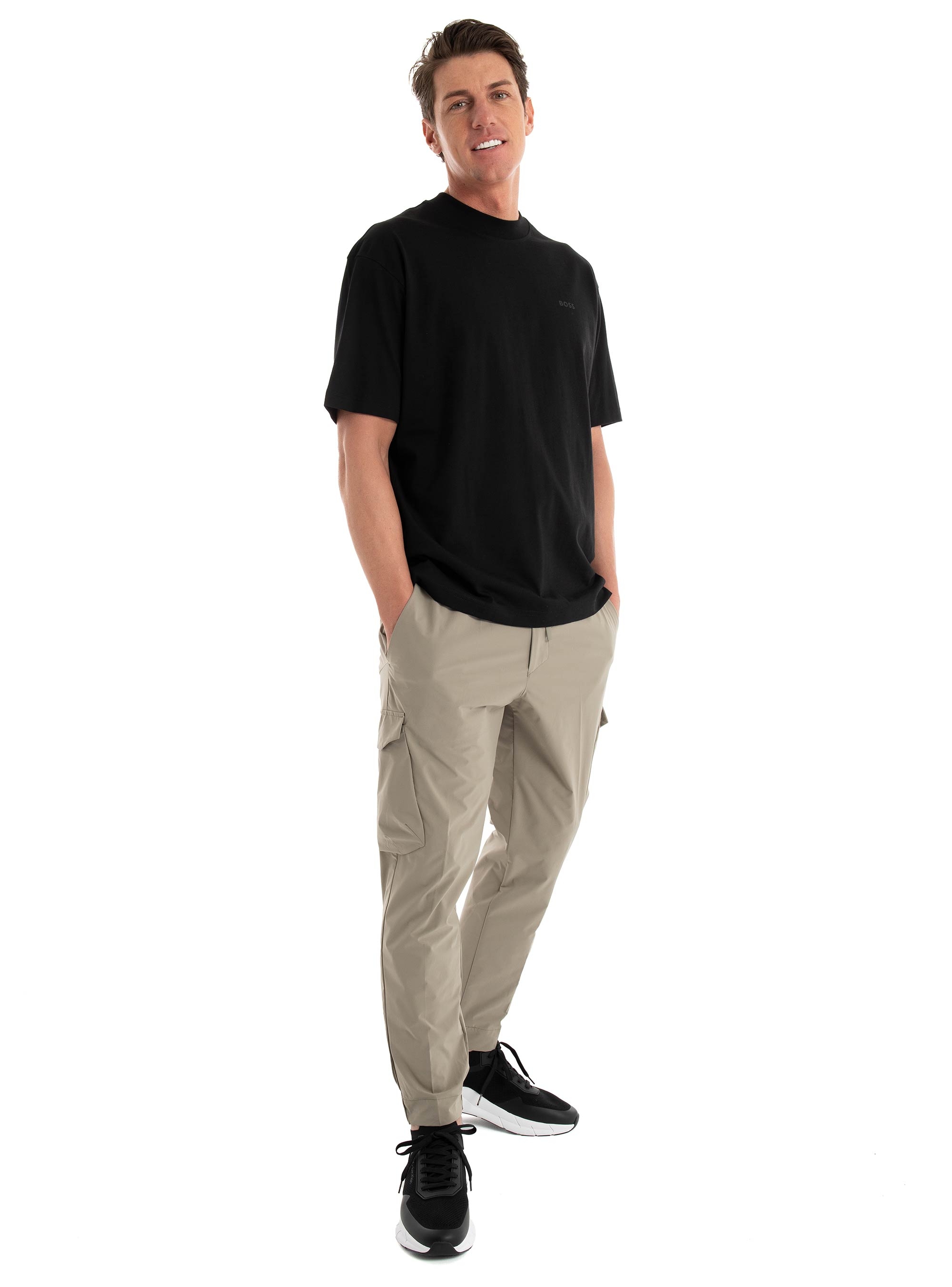BOSS Tapered Fit Trousers T_Urbanex-CargoLight - Olive 