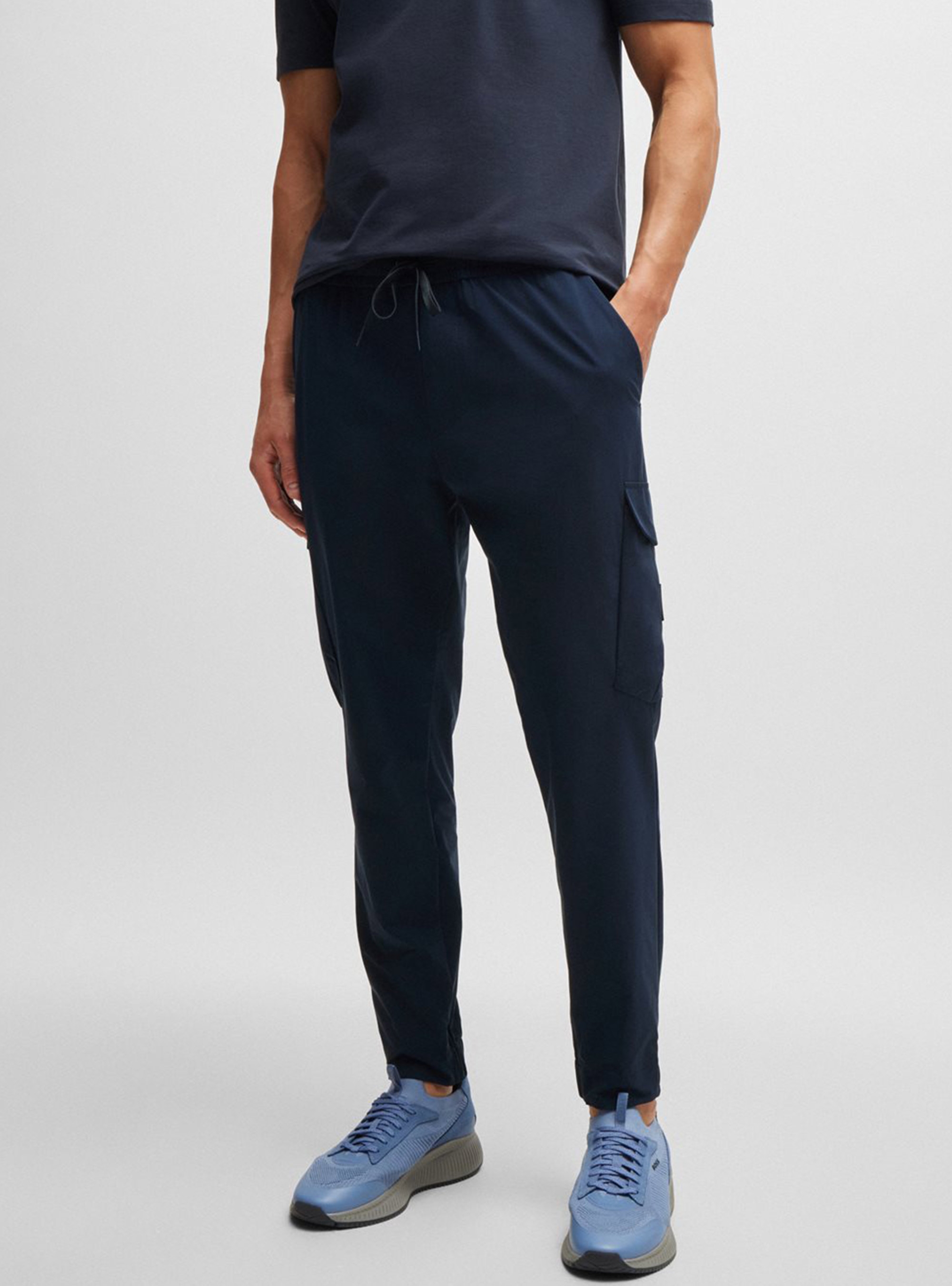 BOSS Tapered Fit Trousers T_Urbanex-CargoLight - Dark Blue