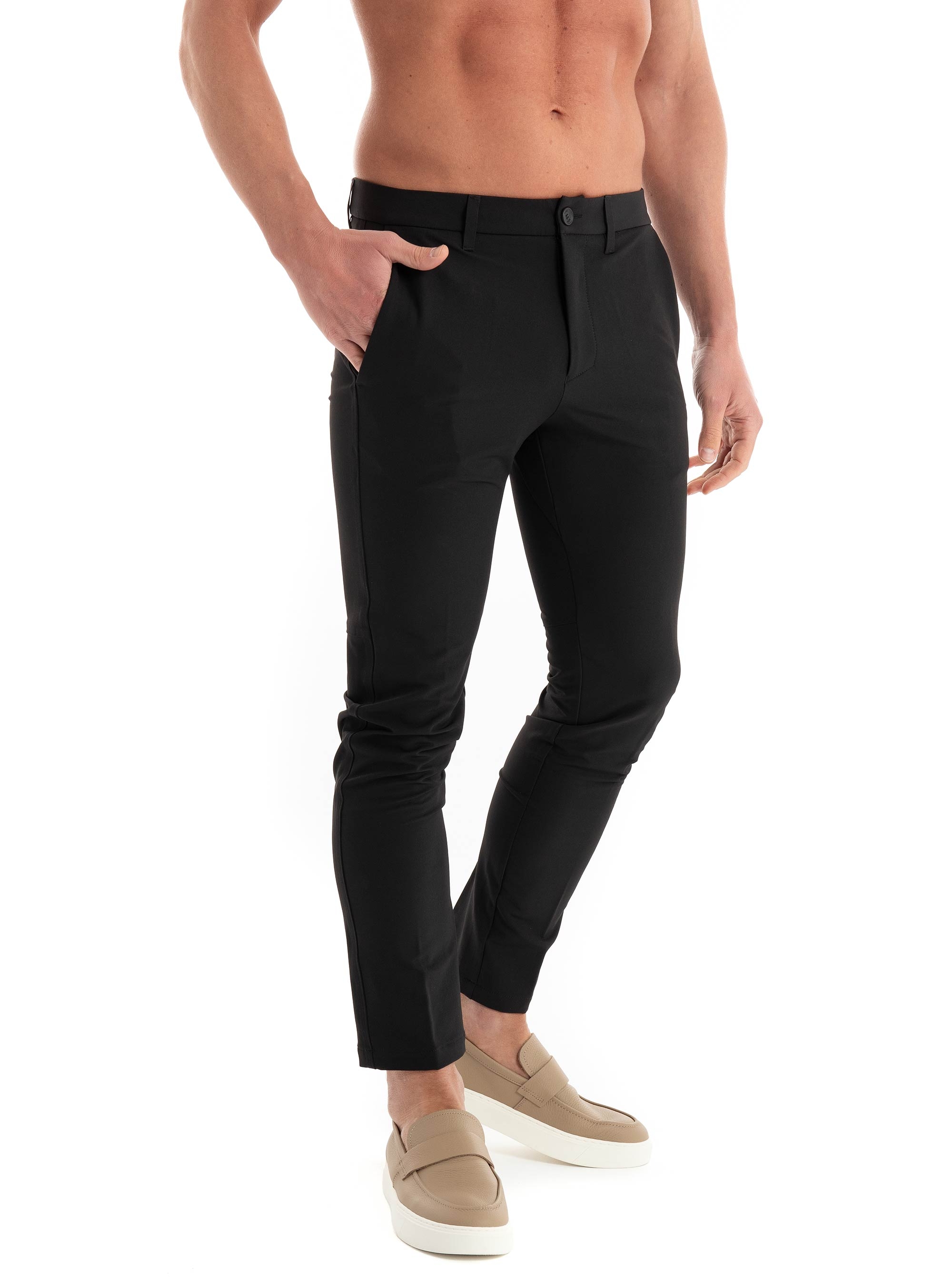 BOSS Slim Fit Water Repellent Trousers T_Commuter-Slim - Black