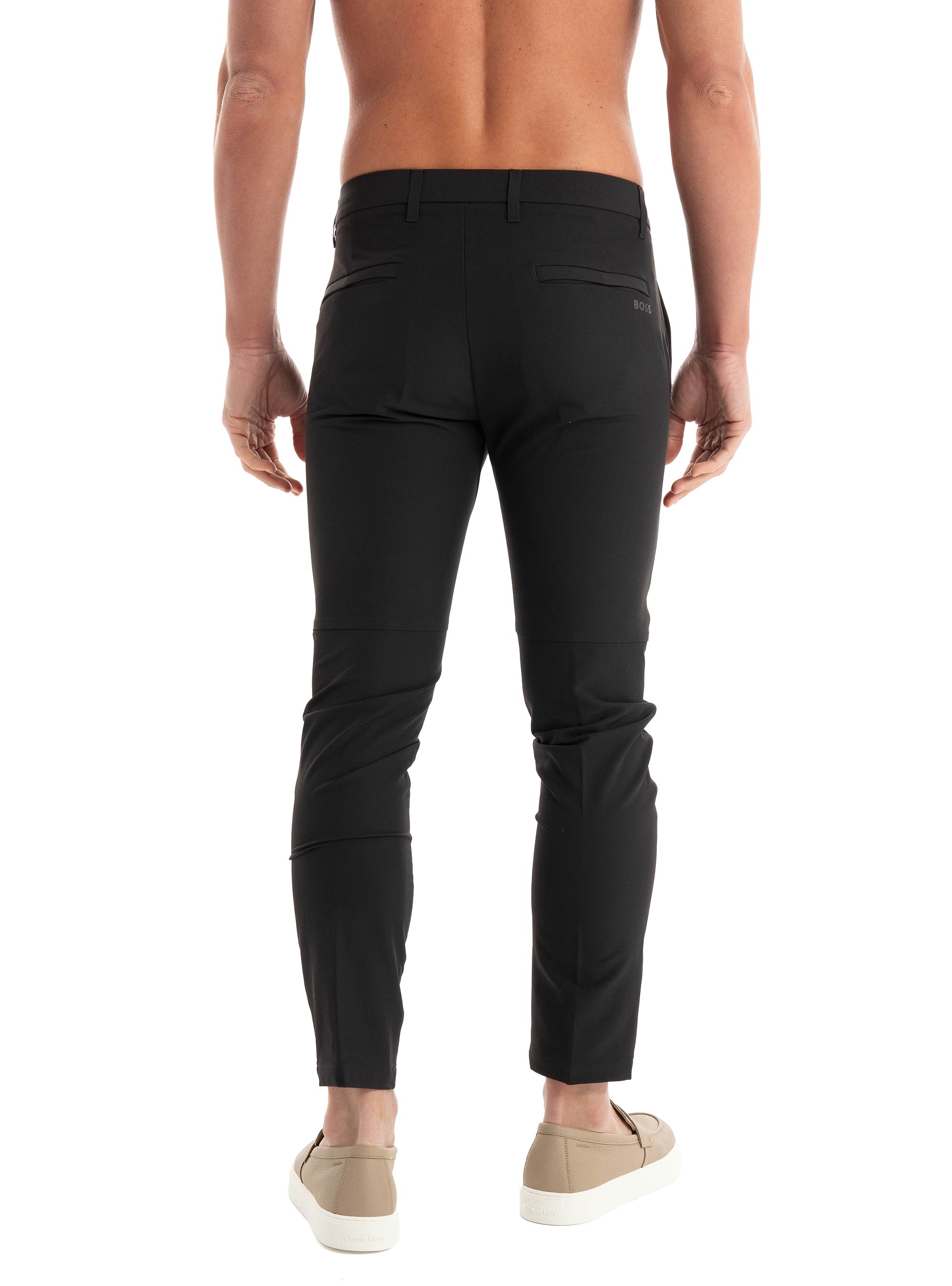 BOSS Slim Fit Water Repellent Trousers T_Commuter-Slim - Black