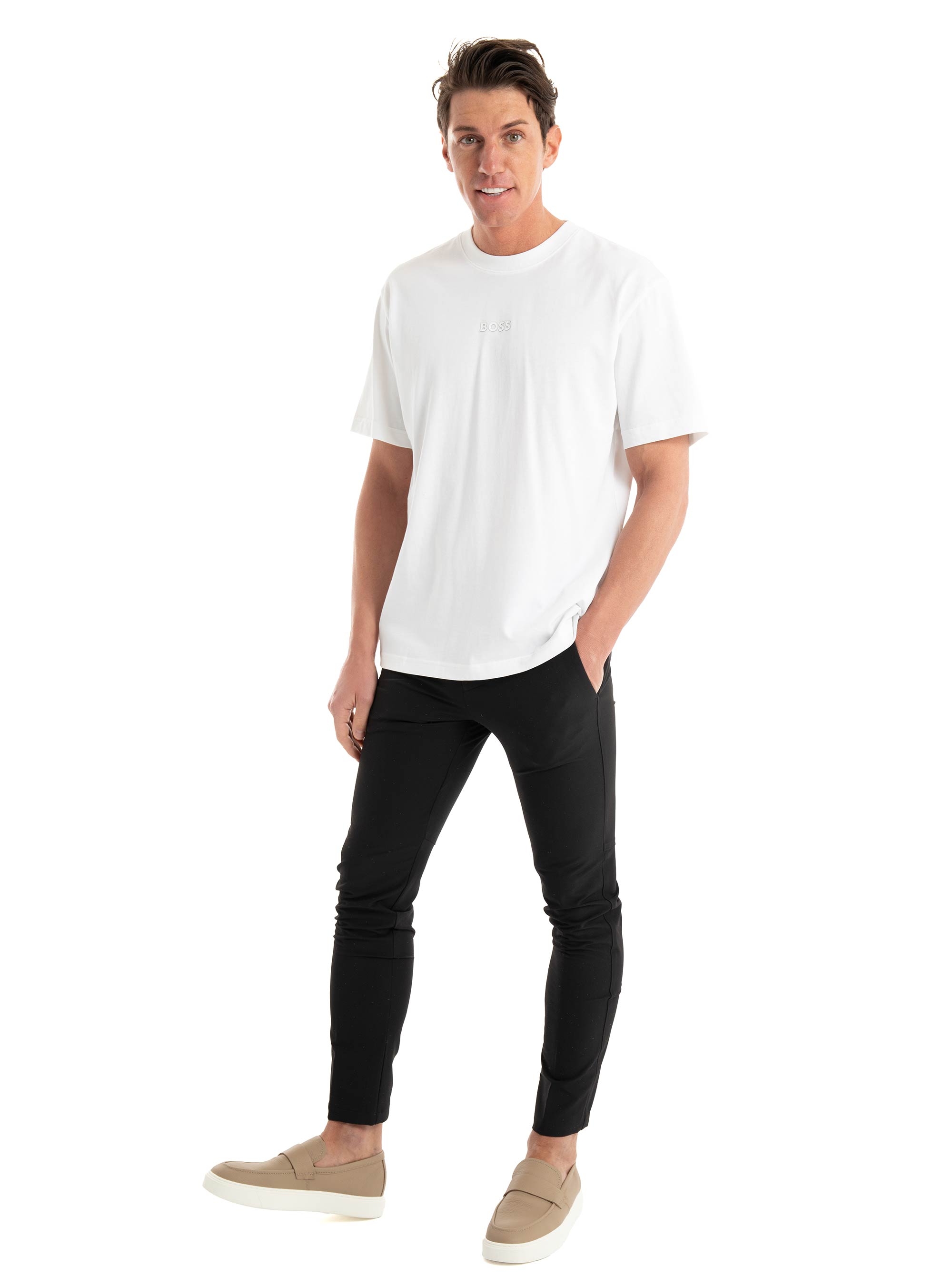 BOSS Slim Fit Water Repellent Trousers T_Commuter-Slim - Black