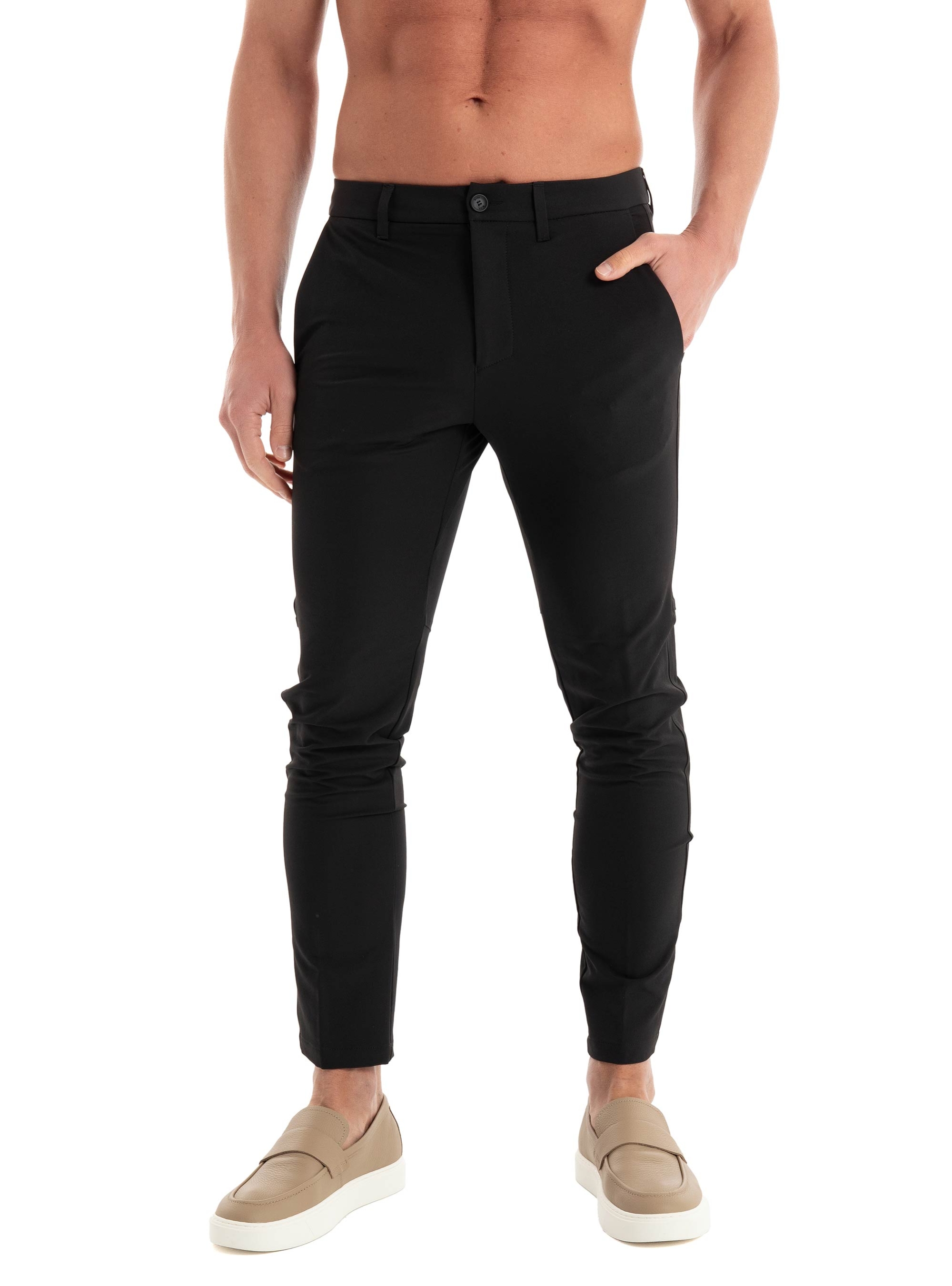 BOSS Slim Fit Water Repellent Trousers T_Commuter-Slim - Black