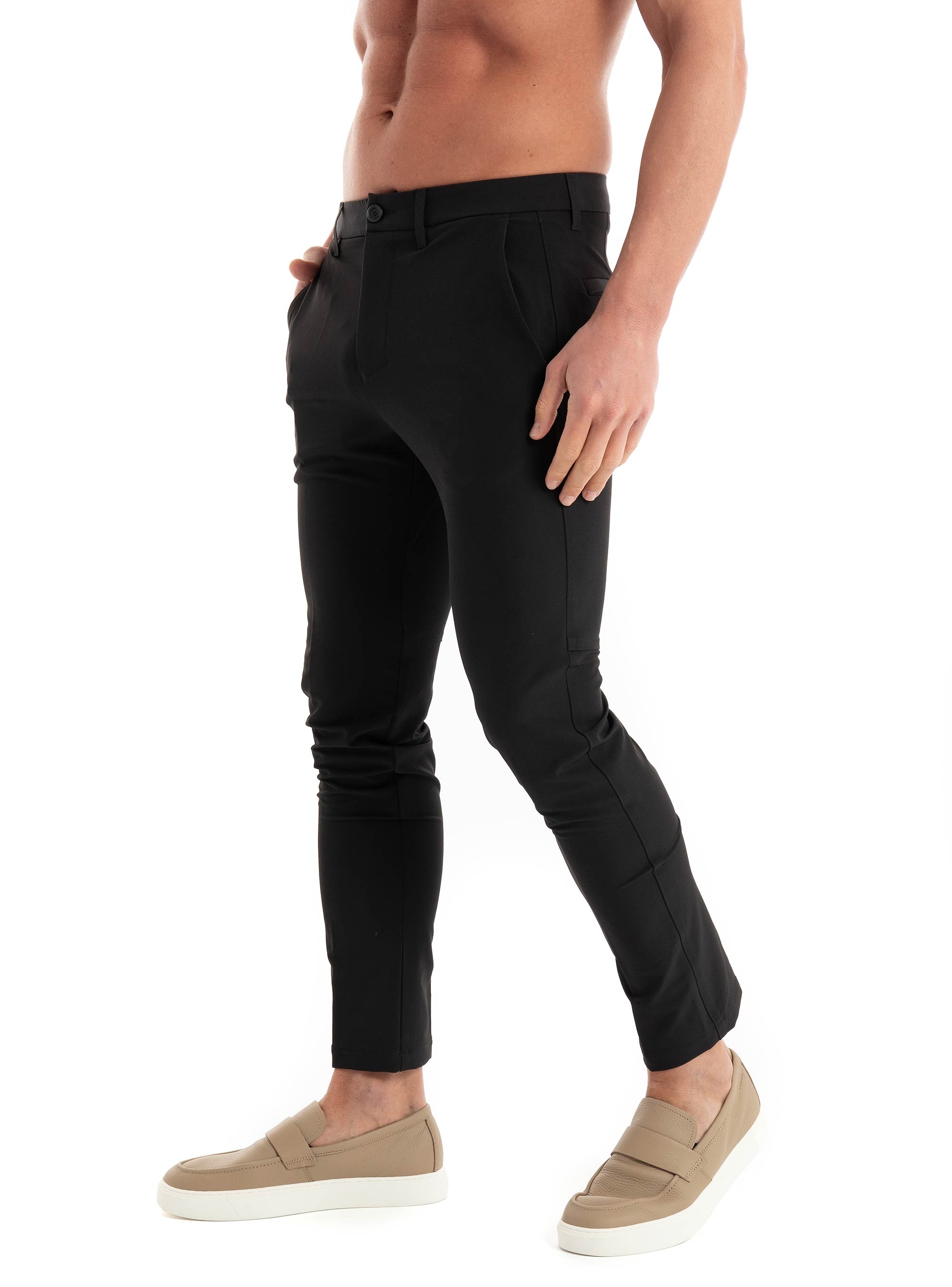 BOSS Slim Fit Water Repellent Trousers T_Commuter-Slim - Black