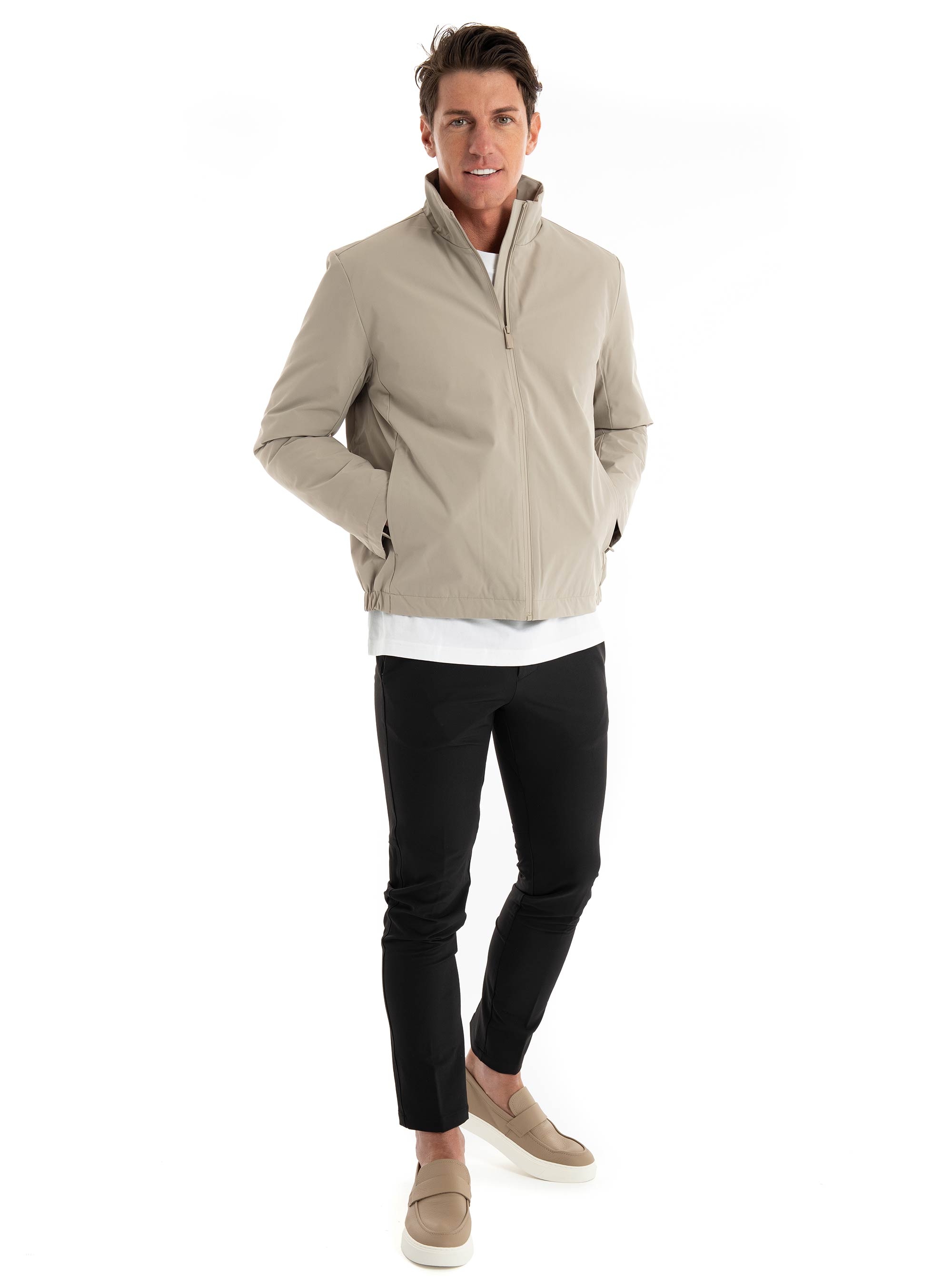 BOSS Slim Fit Water Repellent Trousers T_Commuter-Slim - Black