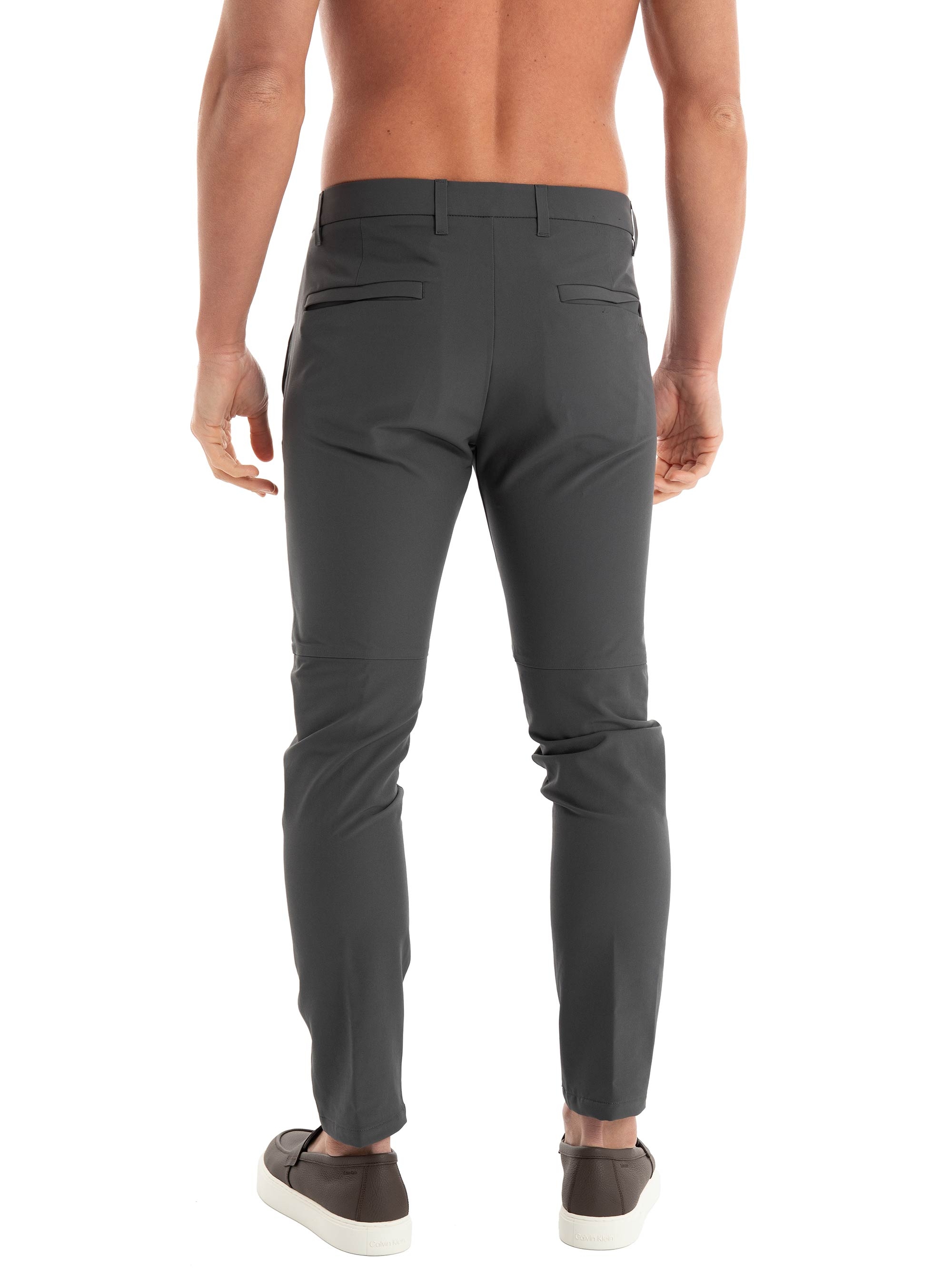 BOSS Slim Fit Water Repellent Trousers T_Commuter-Slim - Dark Grey