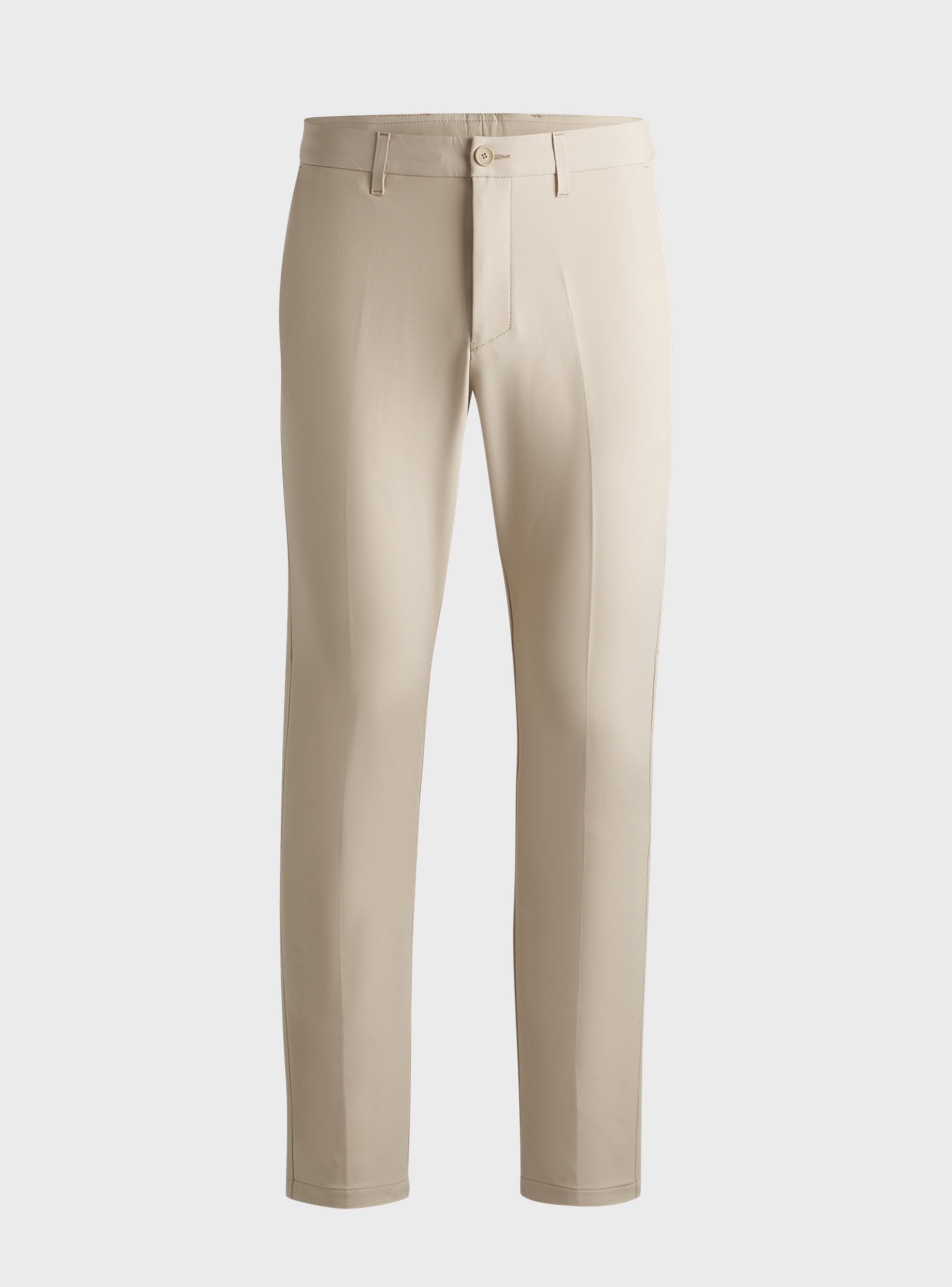BOSS Slim Fit Water Repellent Trousers T_Commuter-Slim - Beige