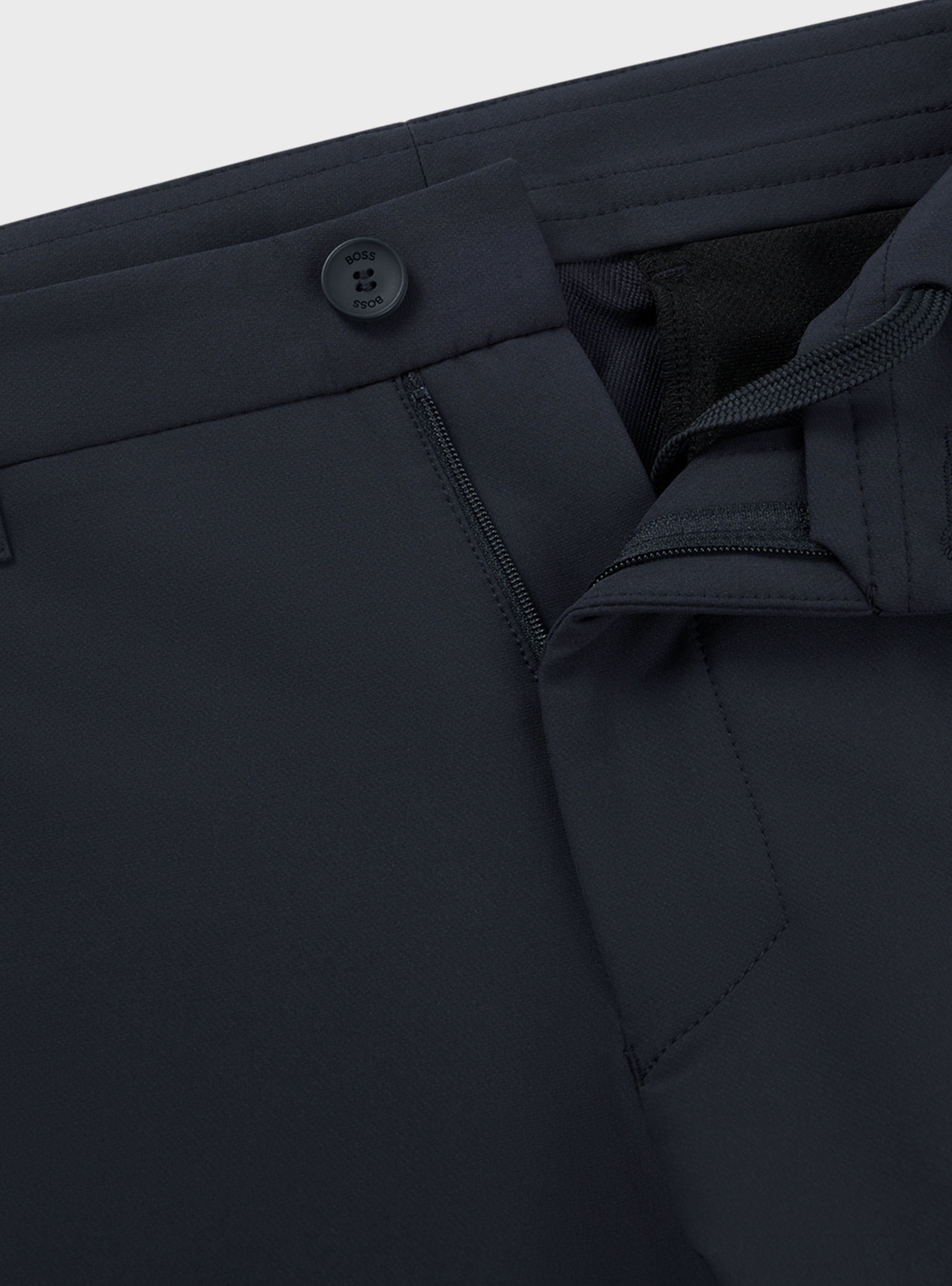 BOSS Slim Fit Water Repellent Trousers T_Commuter-Slim - Dark Blue