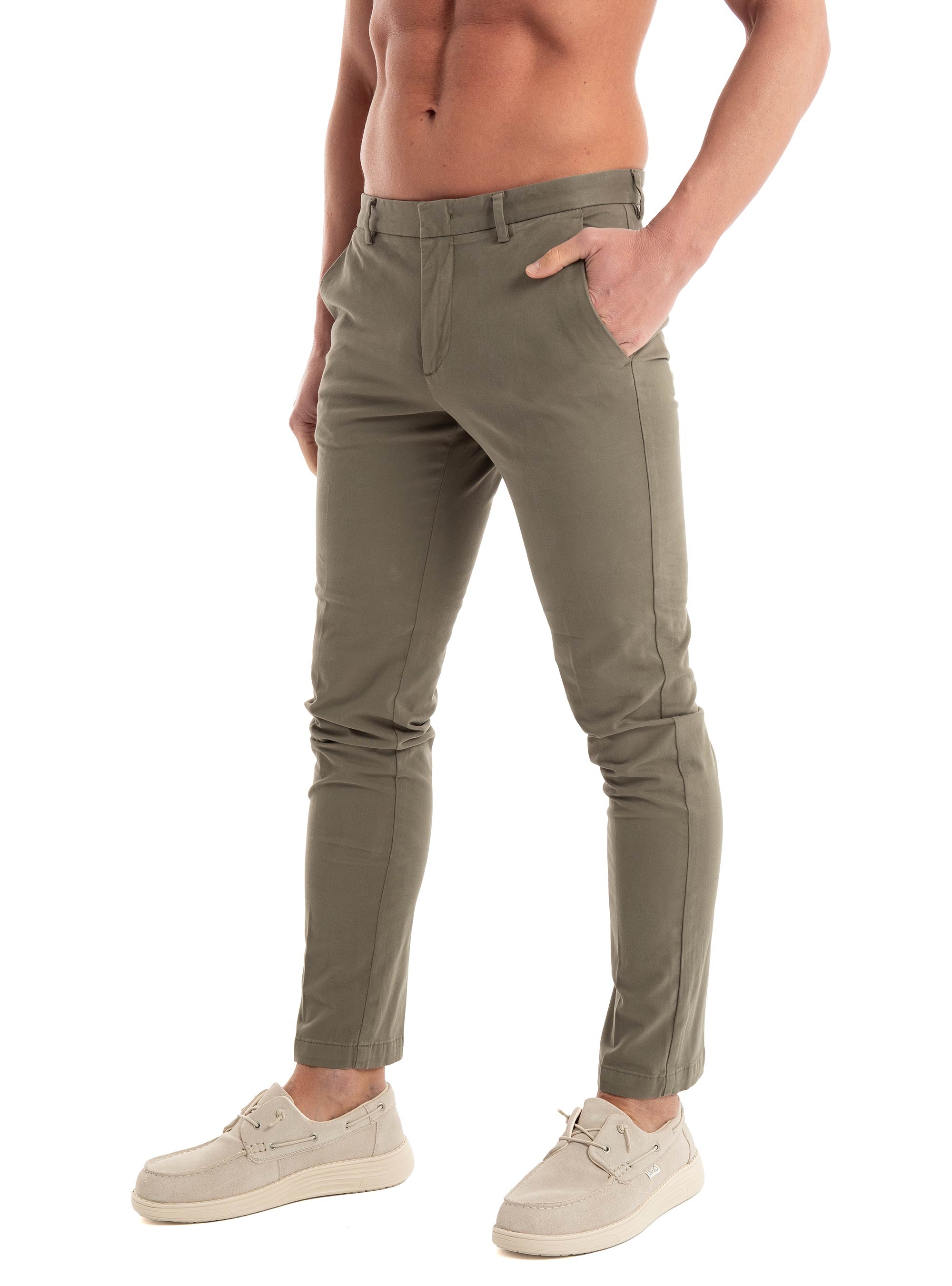 BOSS Slim Fit Cabardine Chinos Kaito1 - Dark Beige