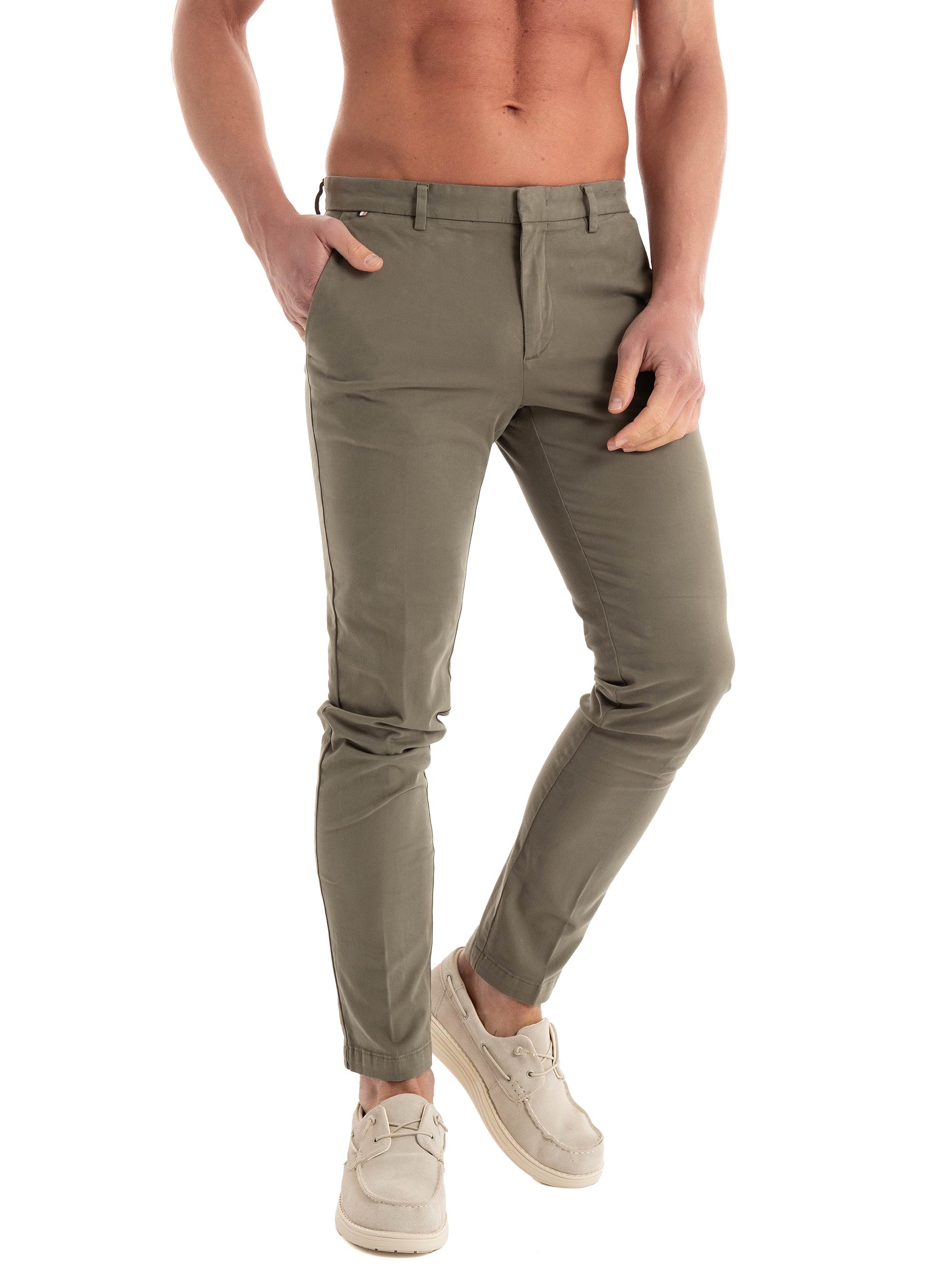 BOSS Slim Fit Cabardine Chinos Kaito1 - Dark Beige