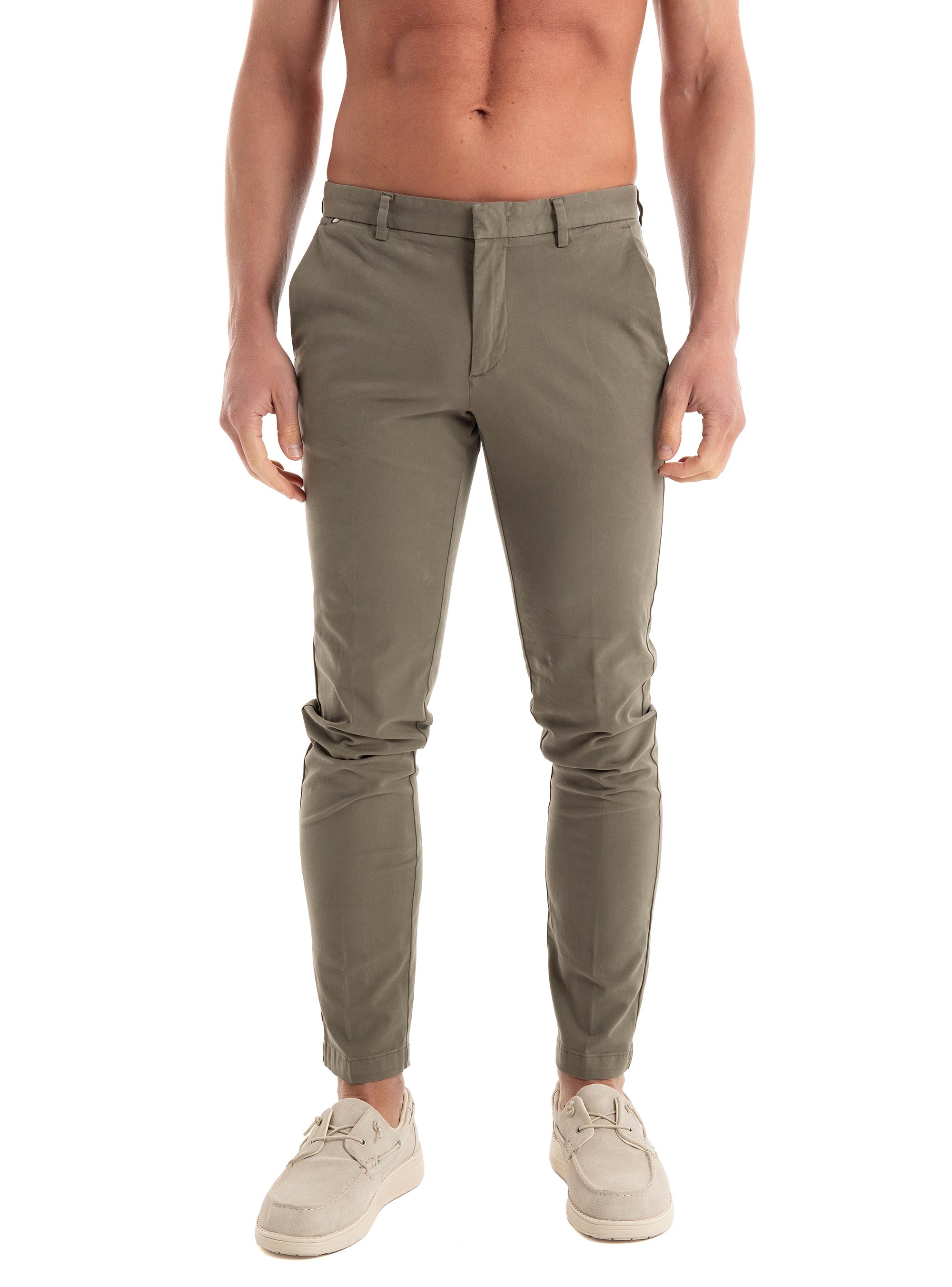 BOSS Slim Fit Cabardine Chinos Kaito1 - Dark Beige