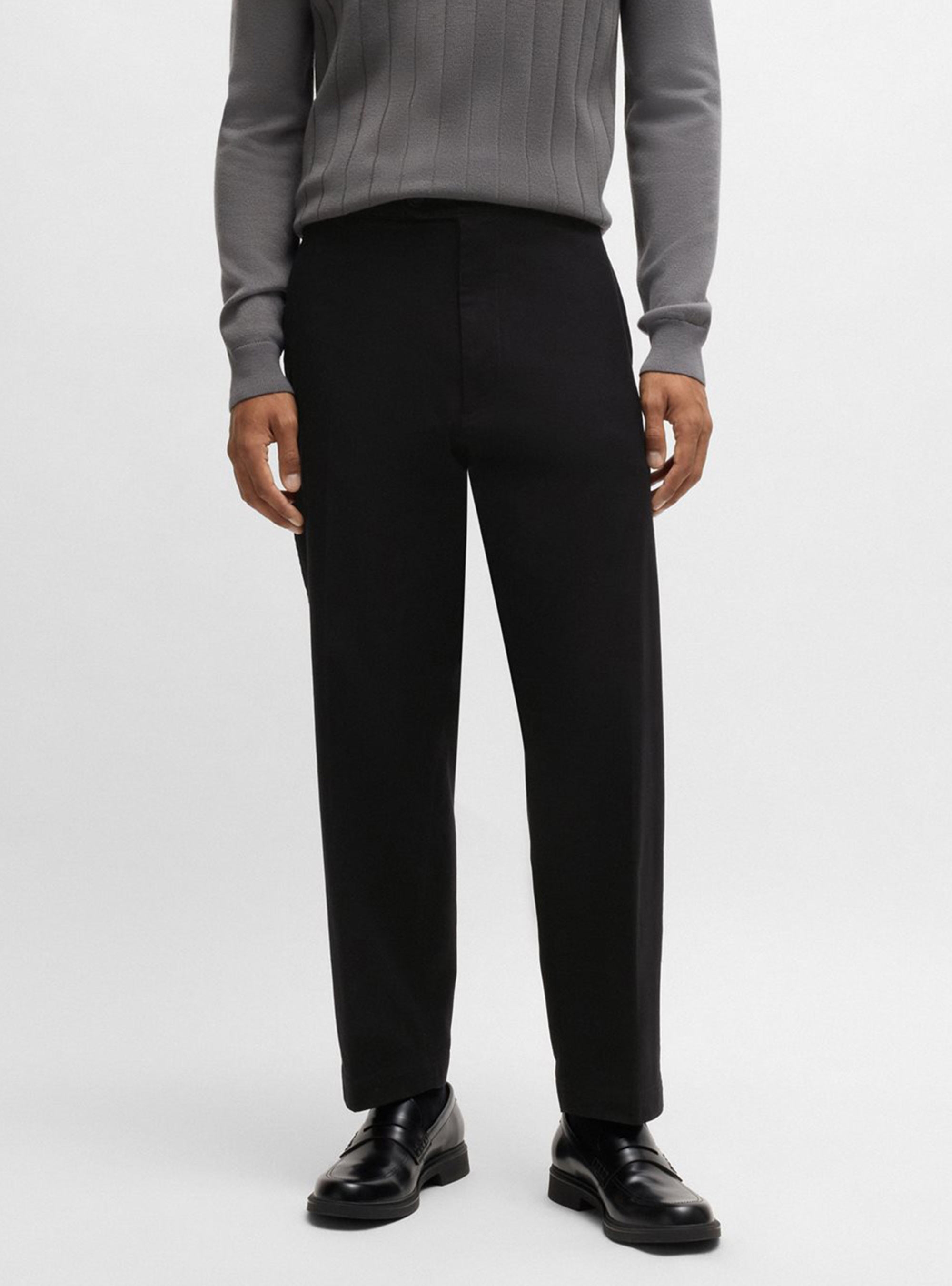 BOSS Straight Fit Trousers C-Kleon - Black