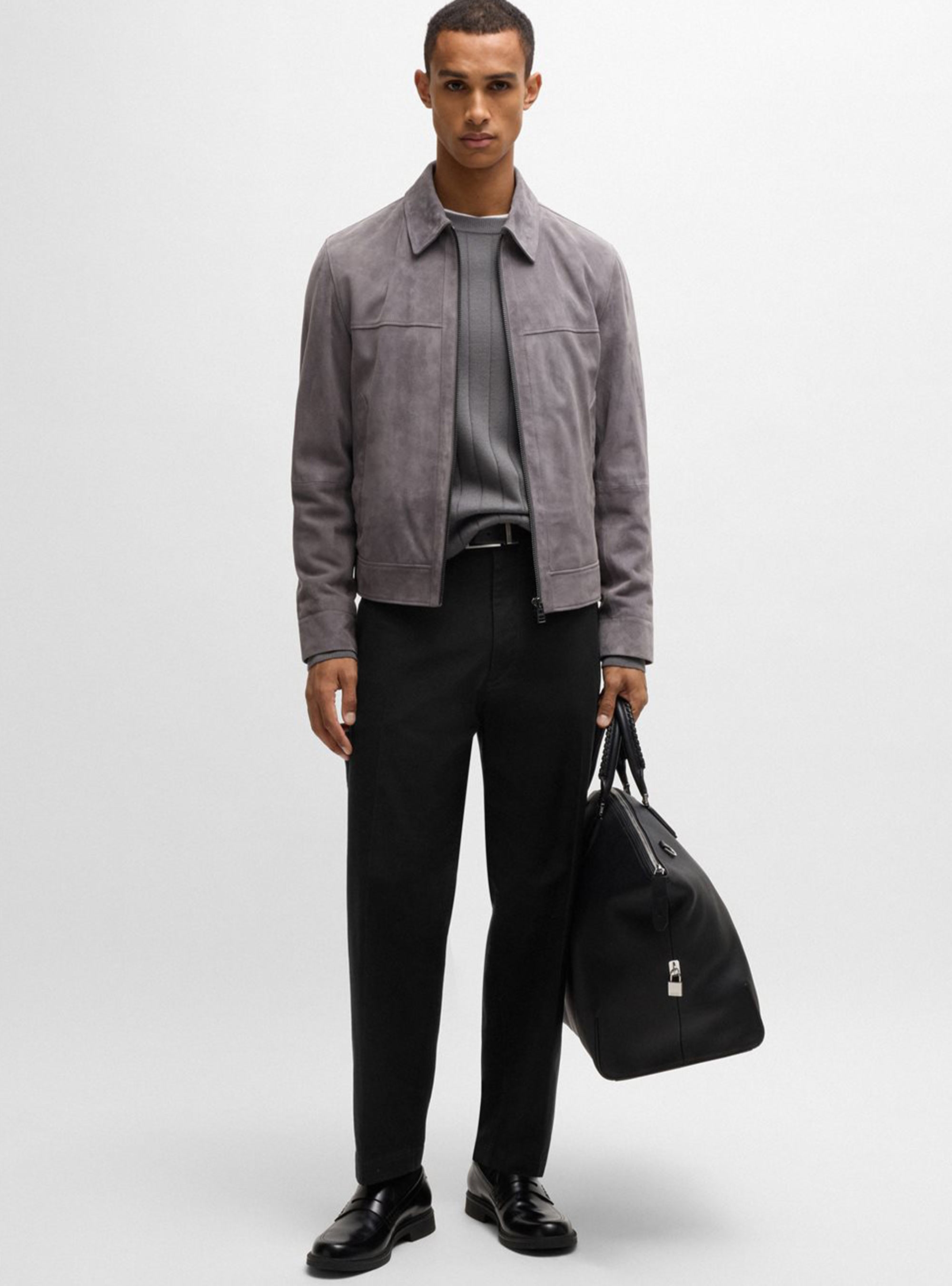 BOSS Straight Fit Trousers C-Kleon - Black