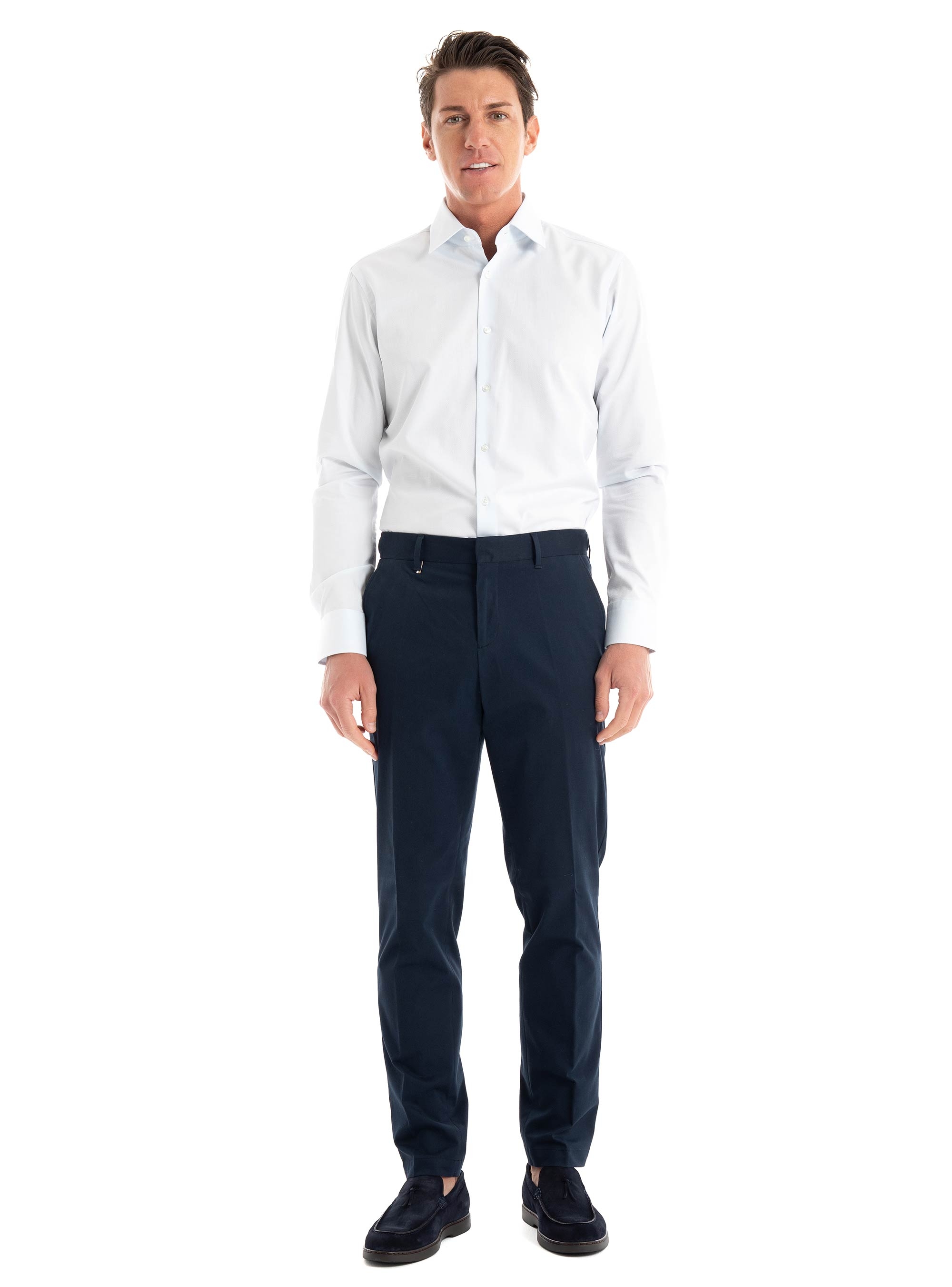 BOSS Regular Fit Micro Patterned Shirt H-JOE-kent-C1-214 - White