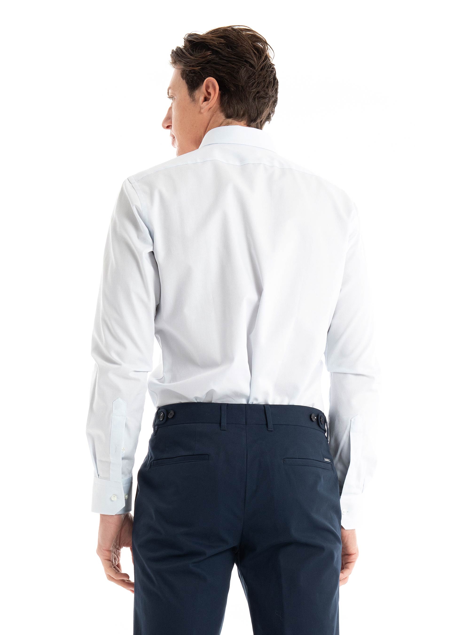 BOSS Regular Fit Micro Patterned Shirt H-JOE-kent-C1-214 - White