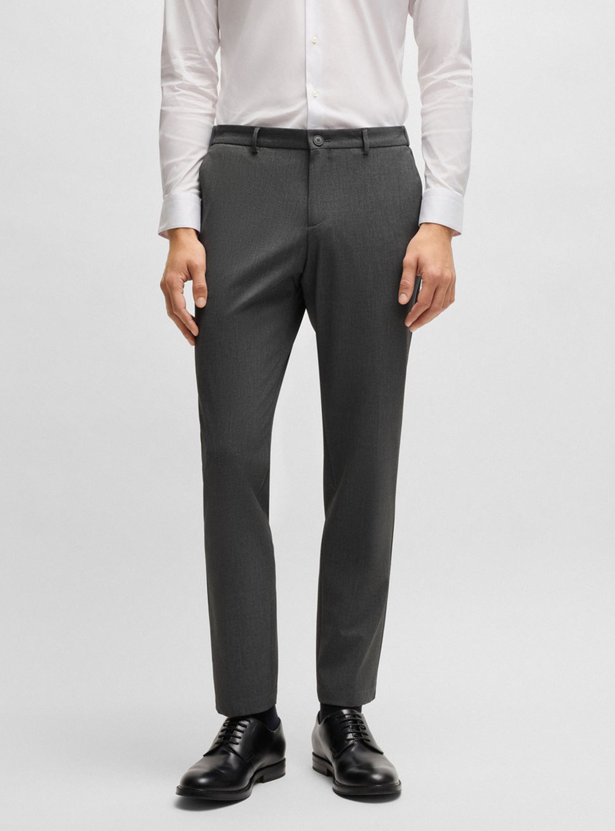 BOSS Slim Fit Trousers P-Genius-EL-WG-251F - Light Grey