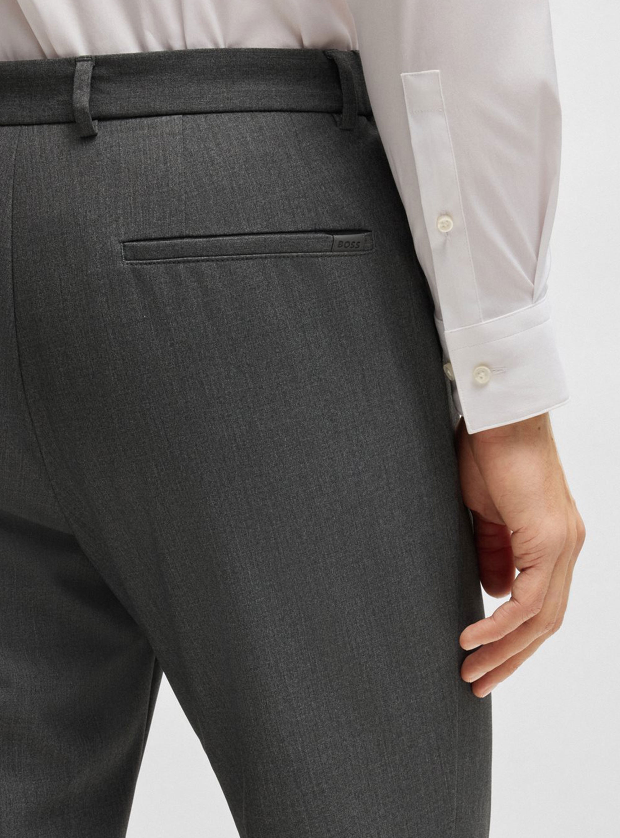 BOSS Slim Fit Trousers P-Genius-EL-WG-251F - Light Grey