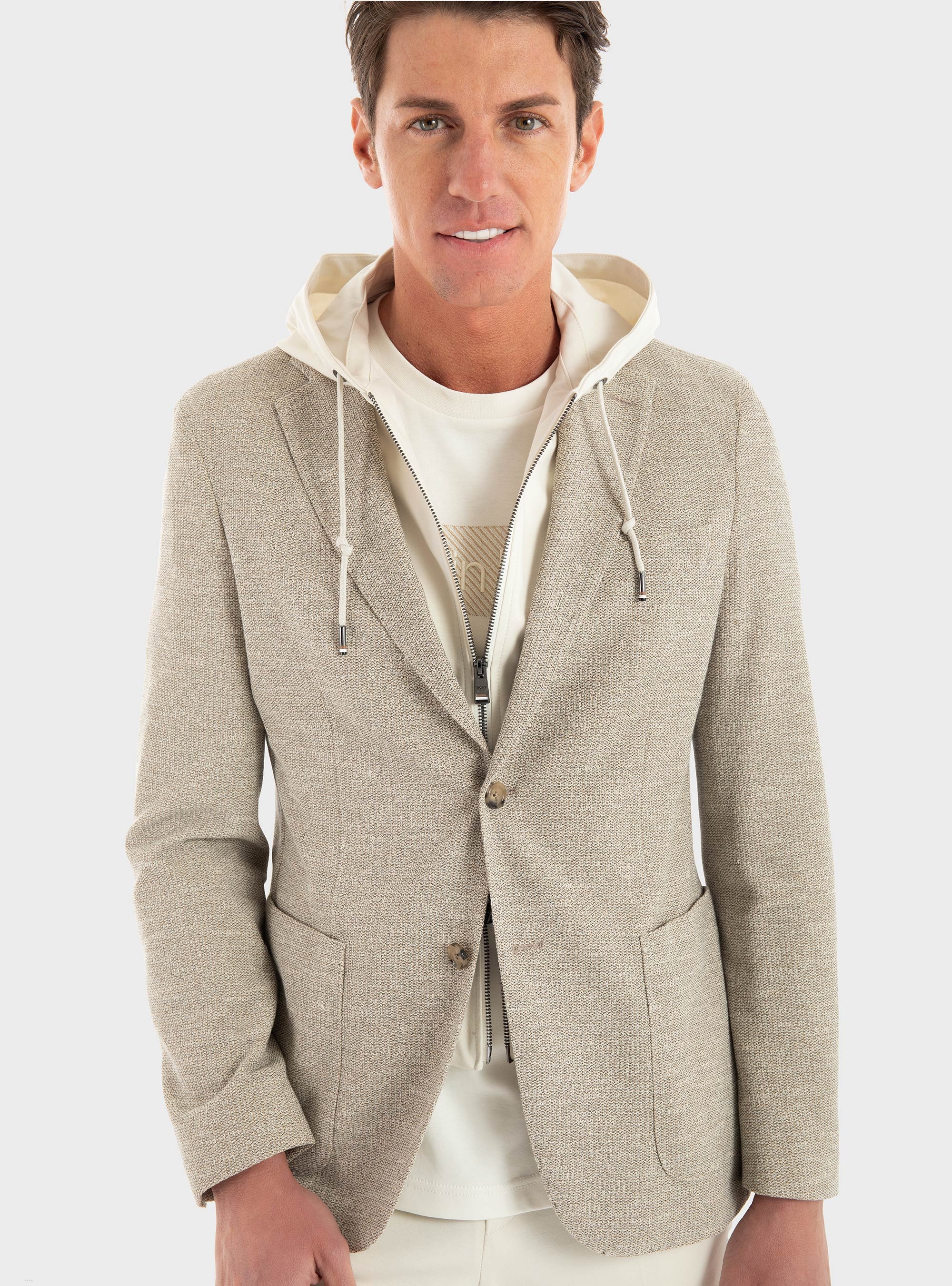 BOSS Slim Fit Blazer C-Hanry-J-Hoodie-233 - Beige