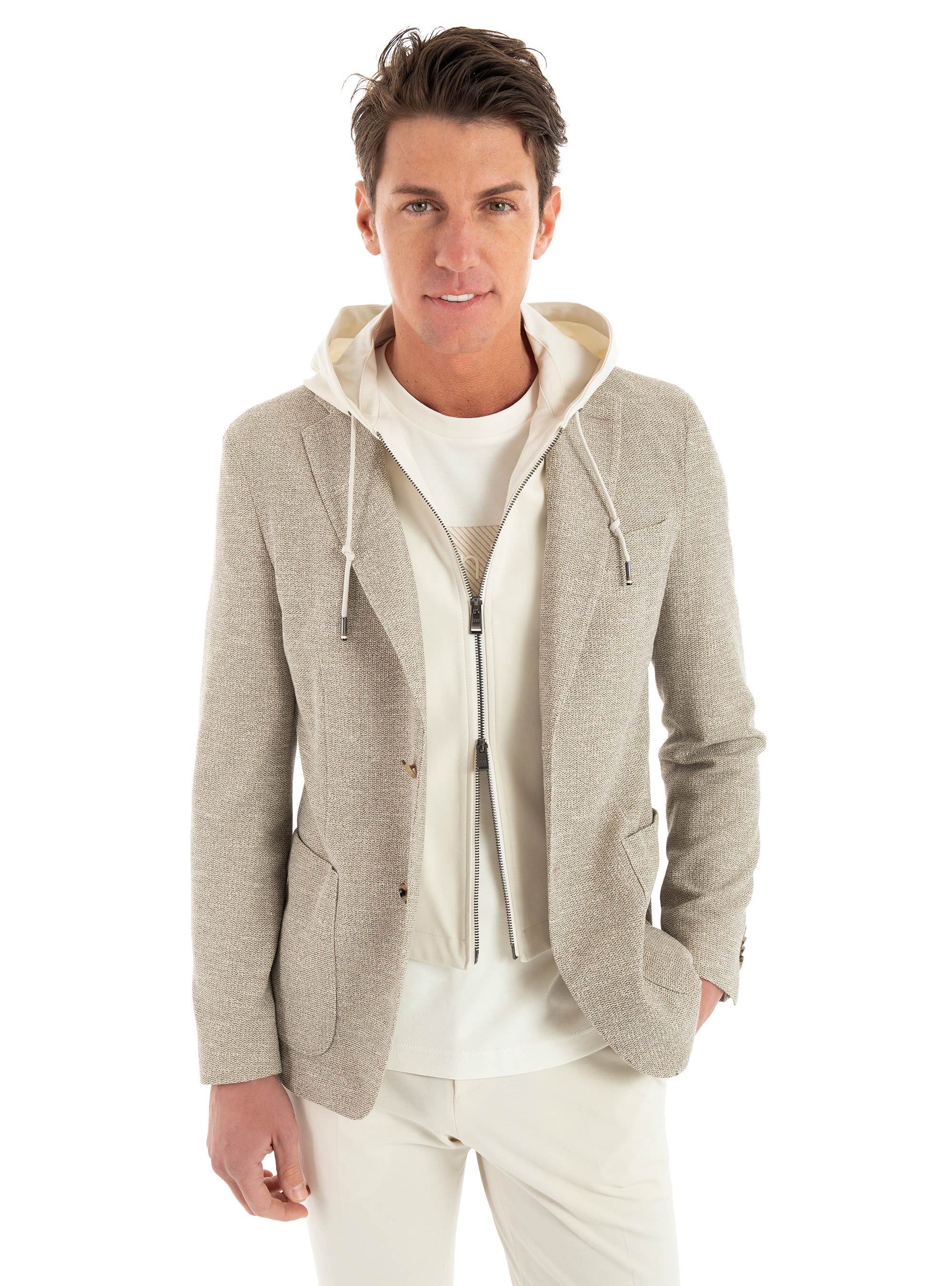 BOSS Slim Fit Blazer C-Hanry-J-Hoodie-233 - Beige