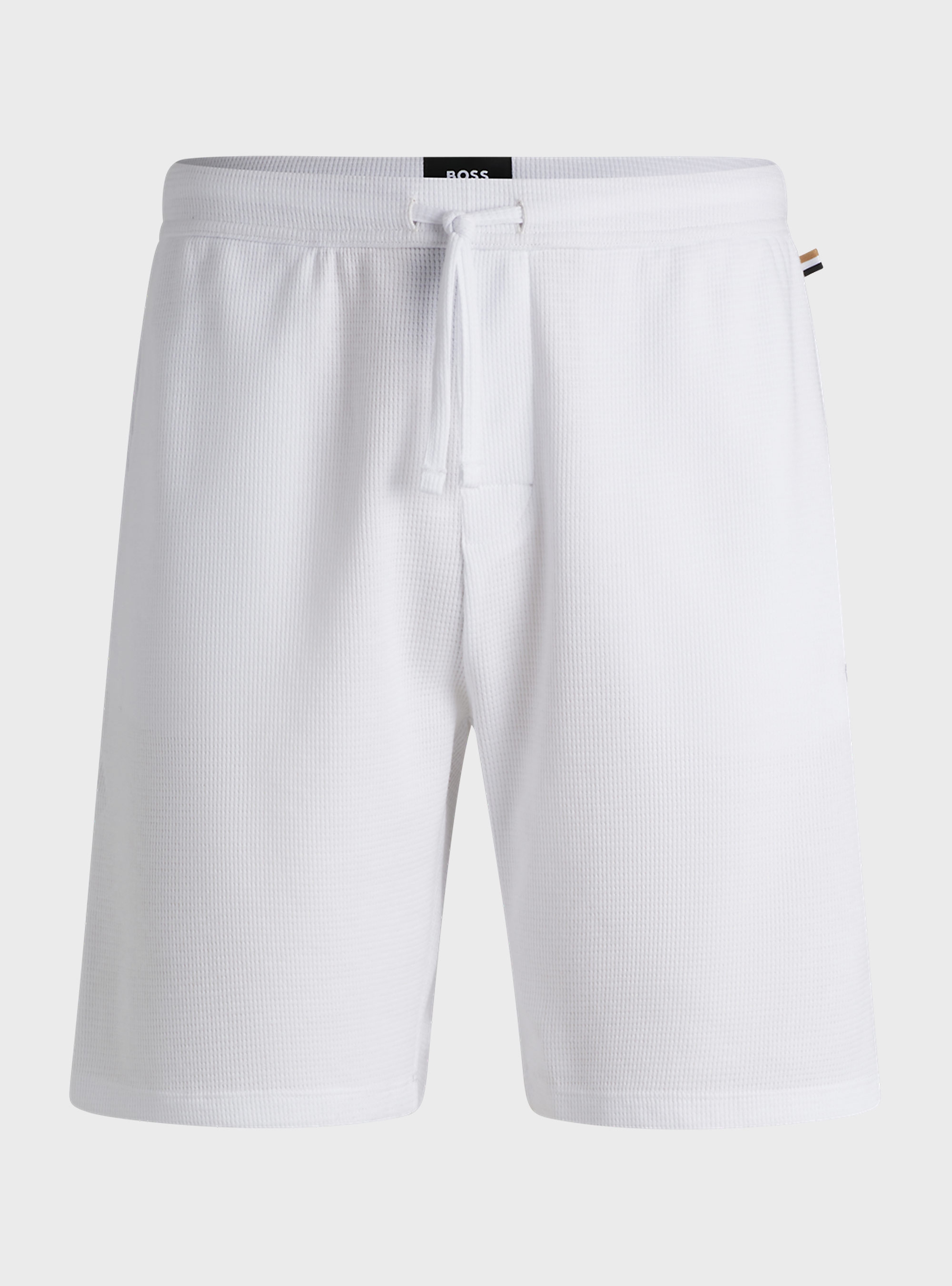 BOSS Waffle-Structured Pyjama Shorts Waffle Shorts - White