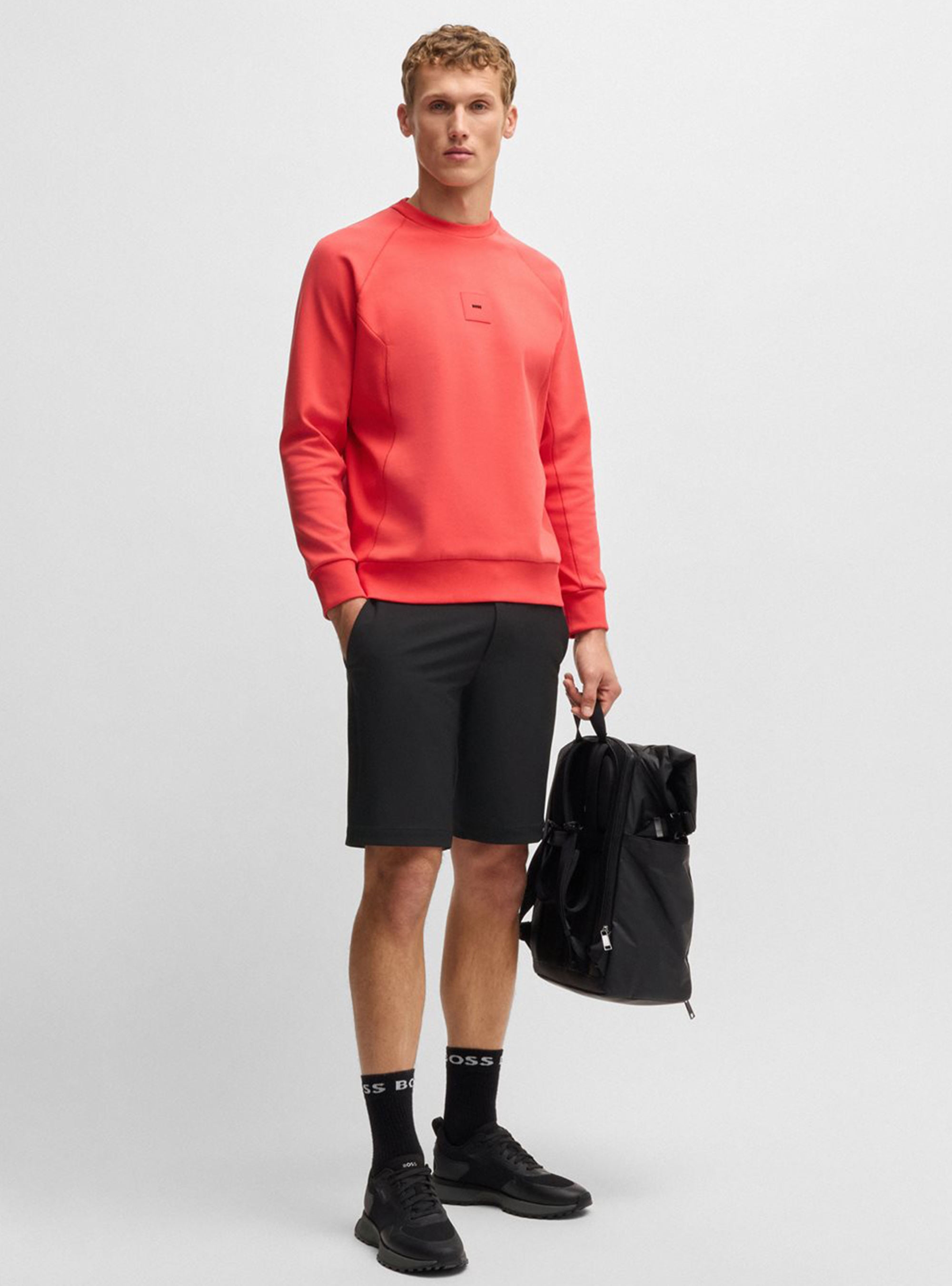 BOSS Slim-Fit Shorts In Water-Repellent Stretch Fabric S_Commuter - Black