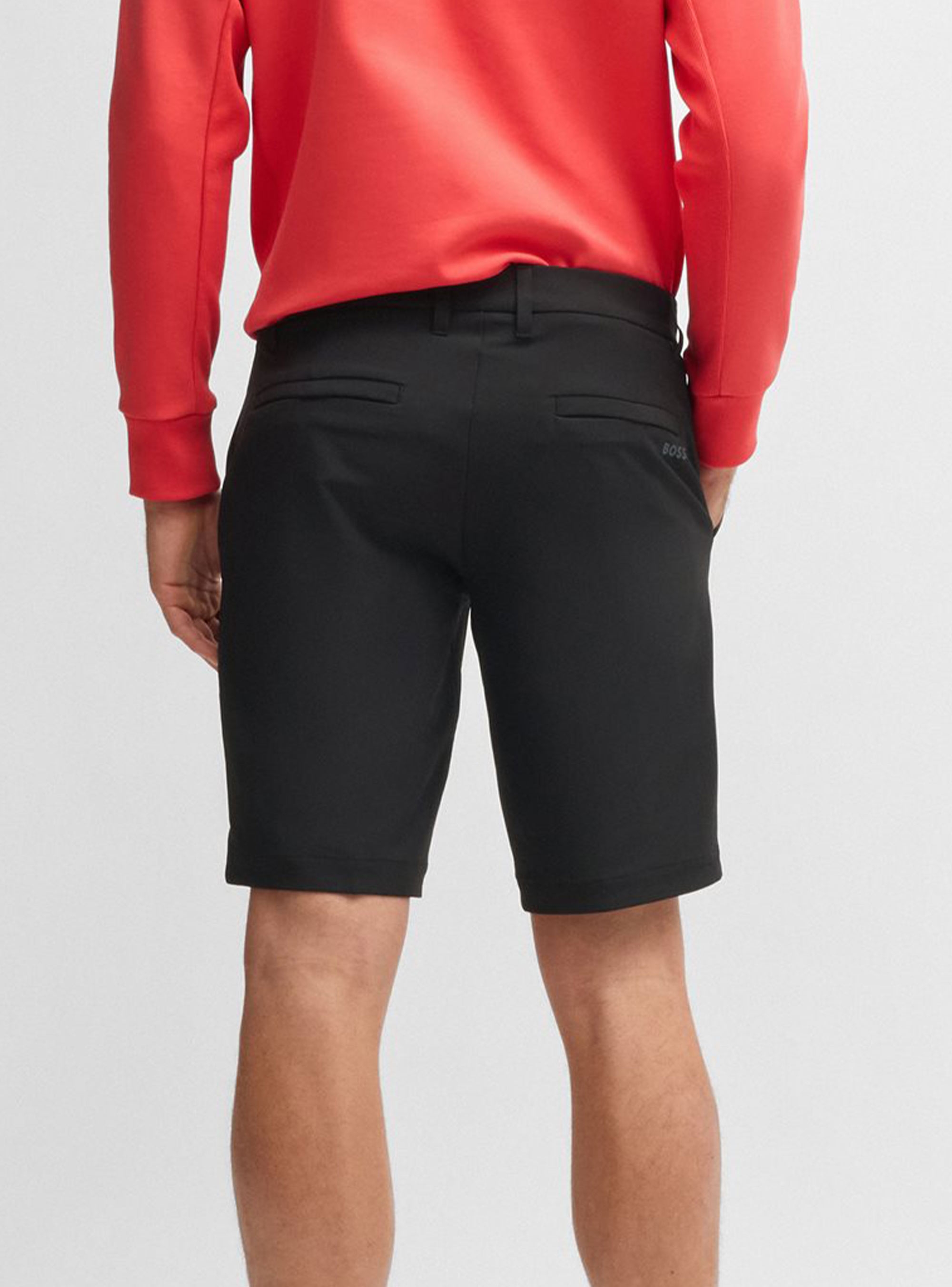 BOSS Slim-Fit Shorts In Water-Repellent Stretch Fabric S_Commuter - Black