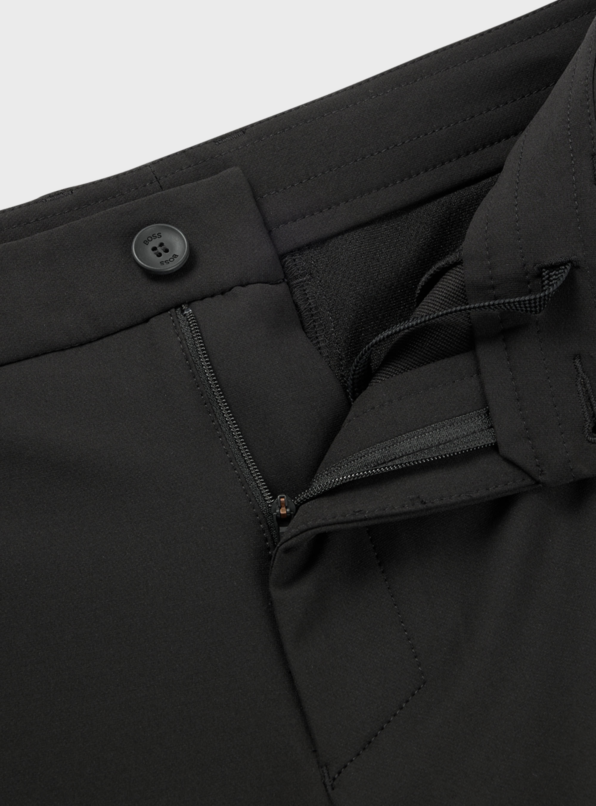 BOSS Slim-Fit Shorts In Water-Repellent Stretch Fabric S_Commuter - Black