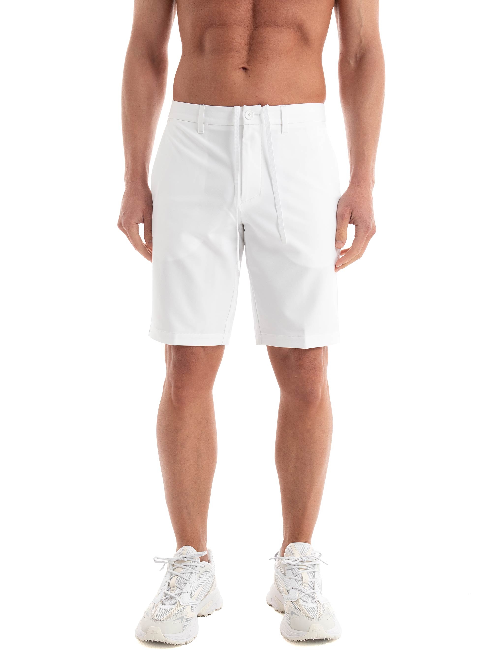 BOSS Slim-Fit Shorts In Water-Repellent Stretch Fabric S_Commuter - White
