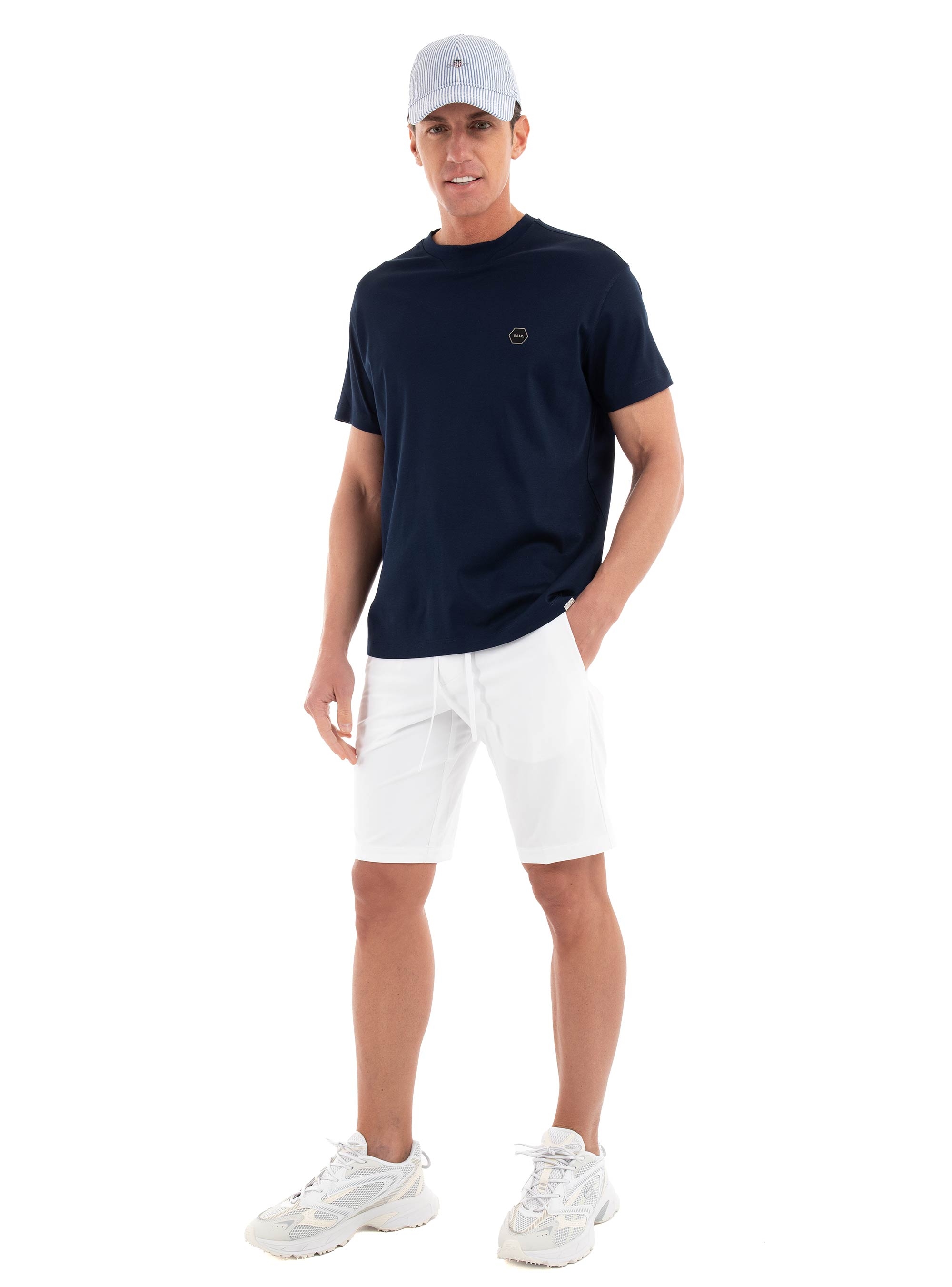 BOSS Slim-Fit Shorts In Water-Repellent Stretch Fabric S_Commuter - White