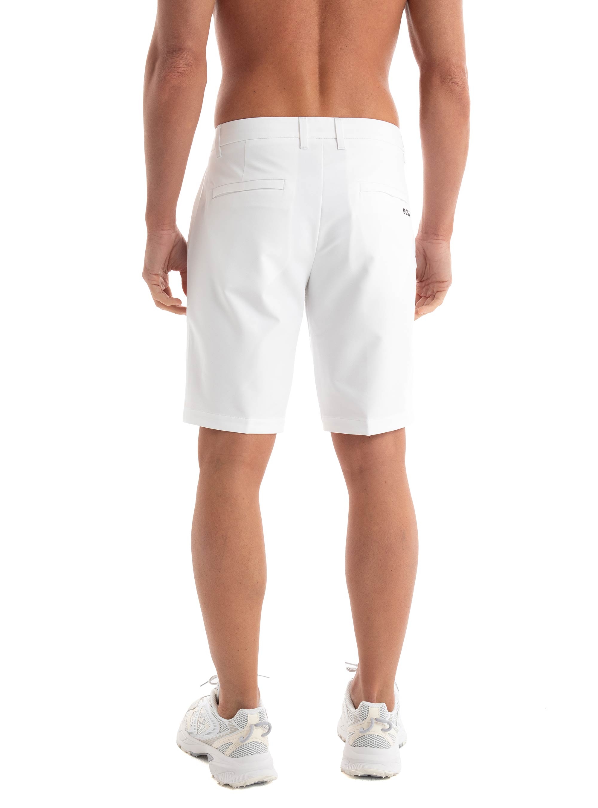 BOSS Slim-Fit Shorts In Water-Repellent Stretch Fabric S_Commuter - White