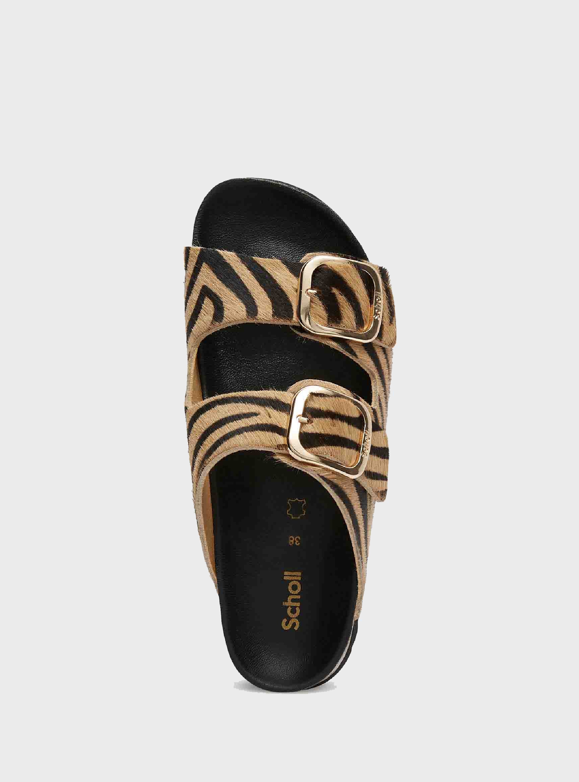 Scholl Noelle Eva Sandals - Zebra Print
