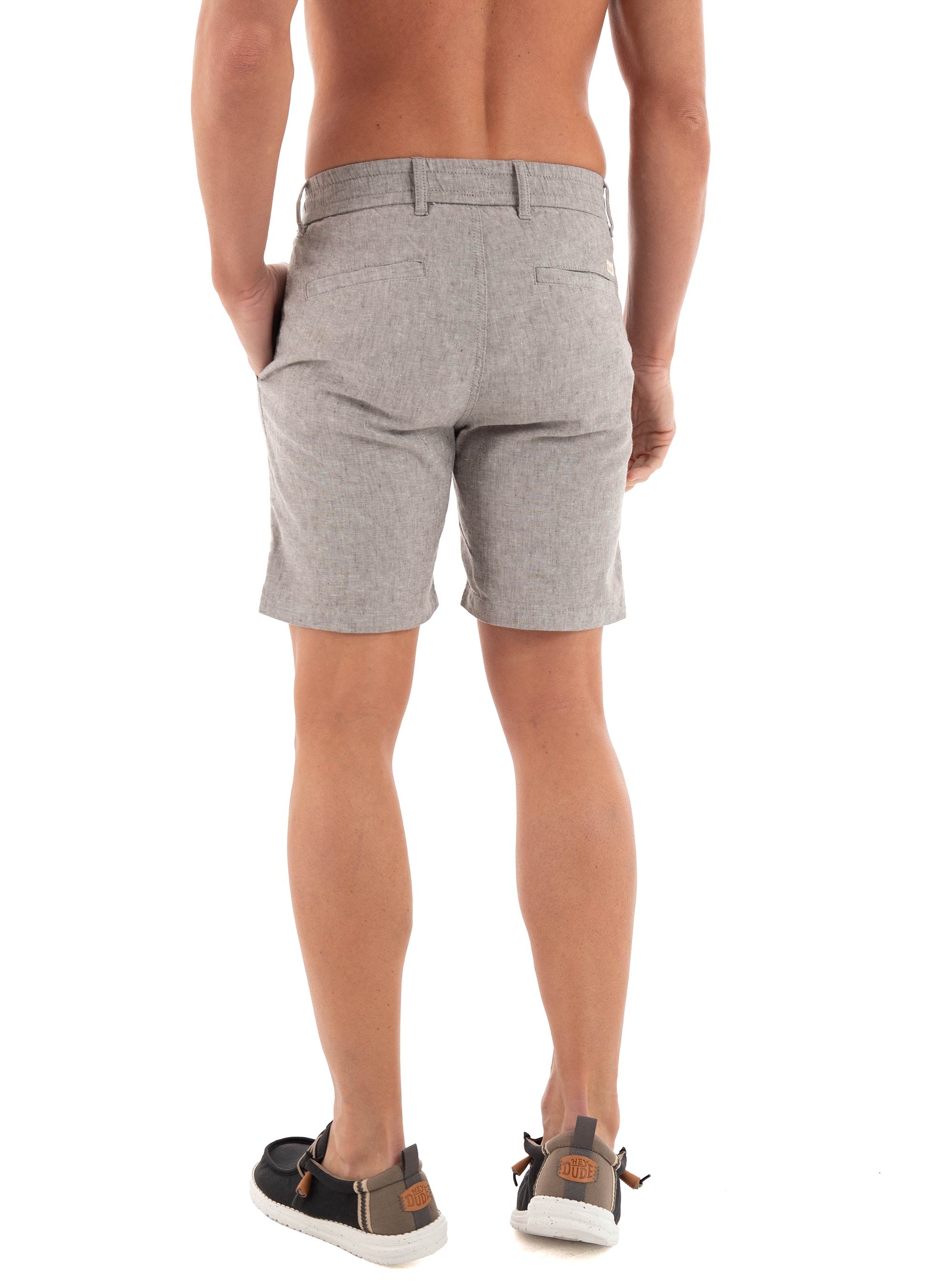 BOSS Linen Blend Tapered Fit Shorts Chino-Tapered-DS-2-S - Brown