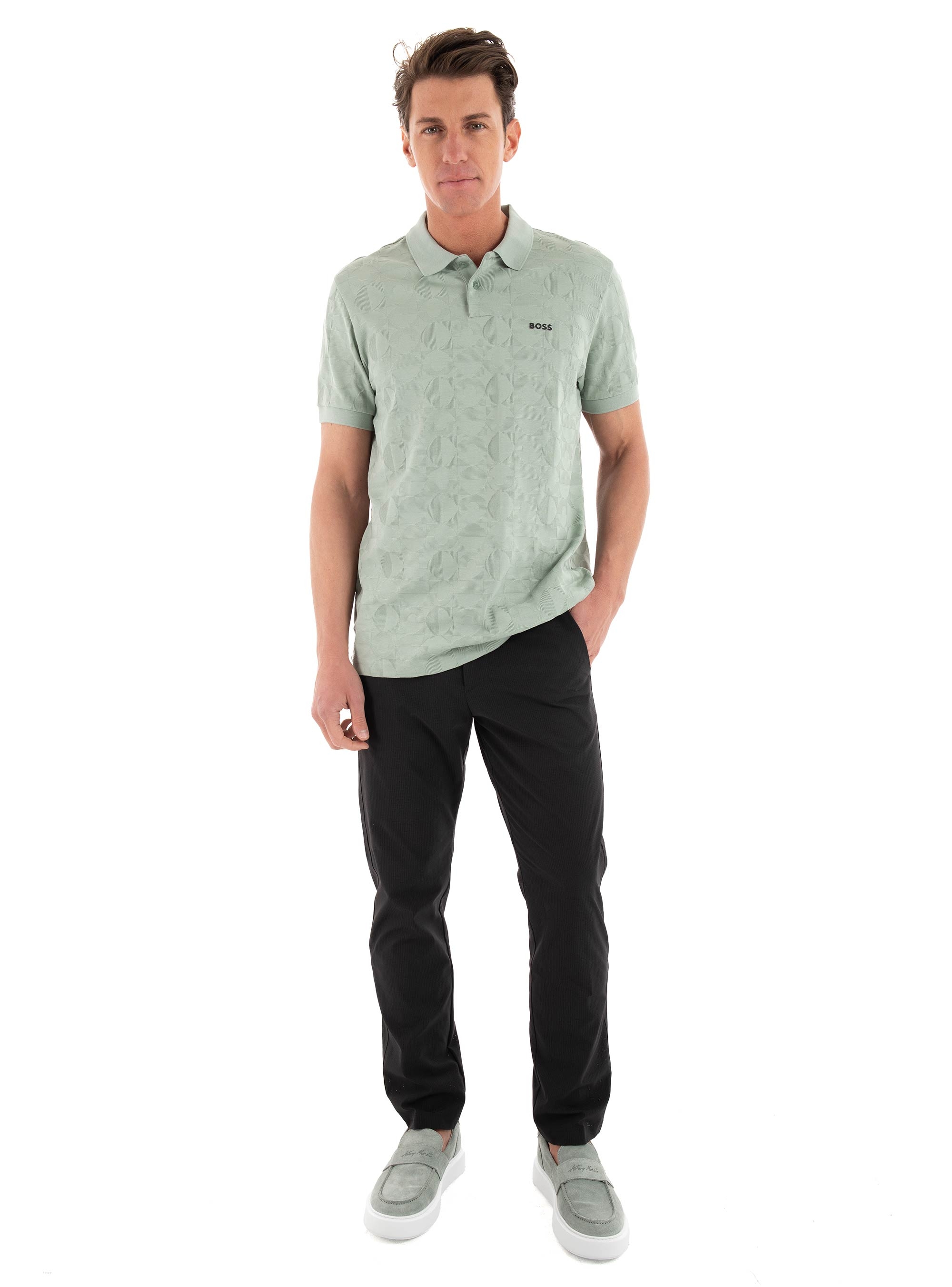 BOSS Regular Fit Water Repellent Trousers T_Commuter-Hop - Black