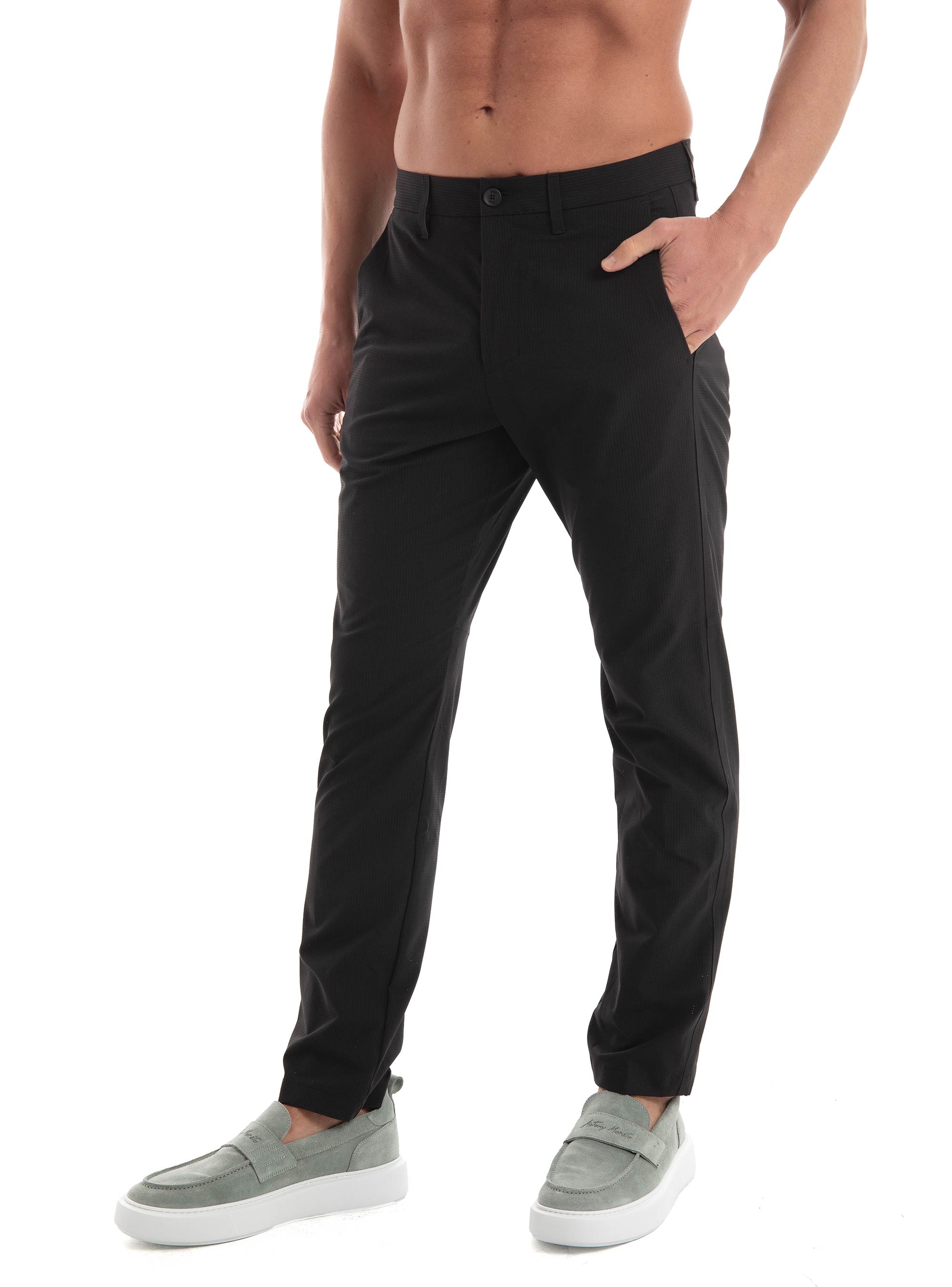 BOSS Regular Fit Water Repellent Trousers T_Commuter-Hop - Black