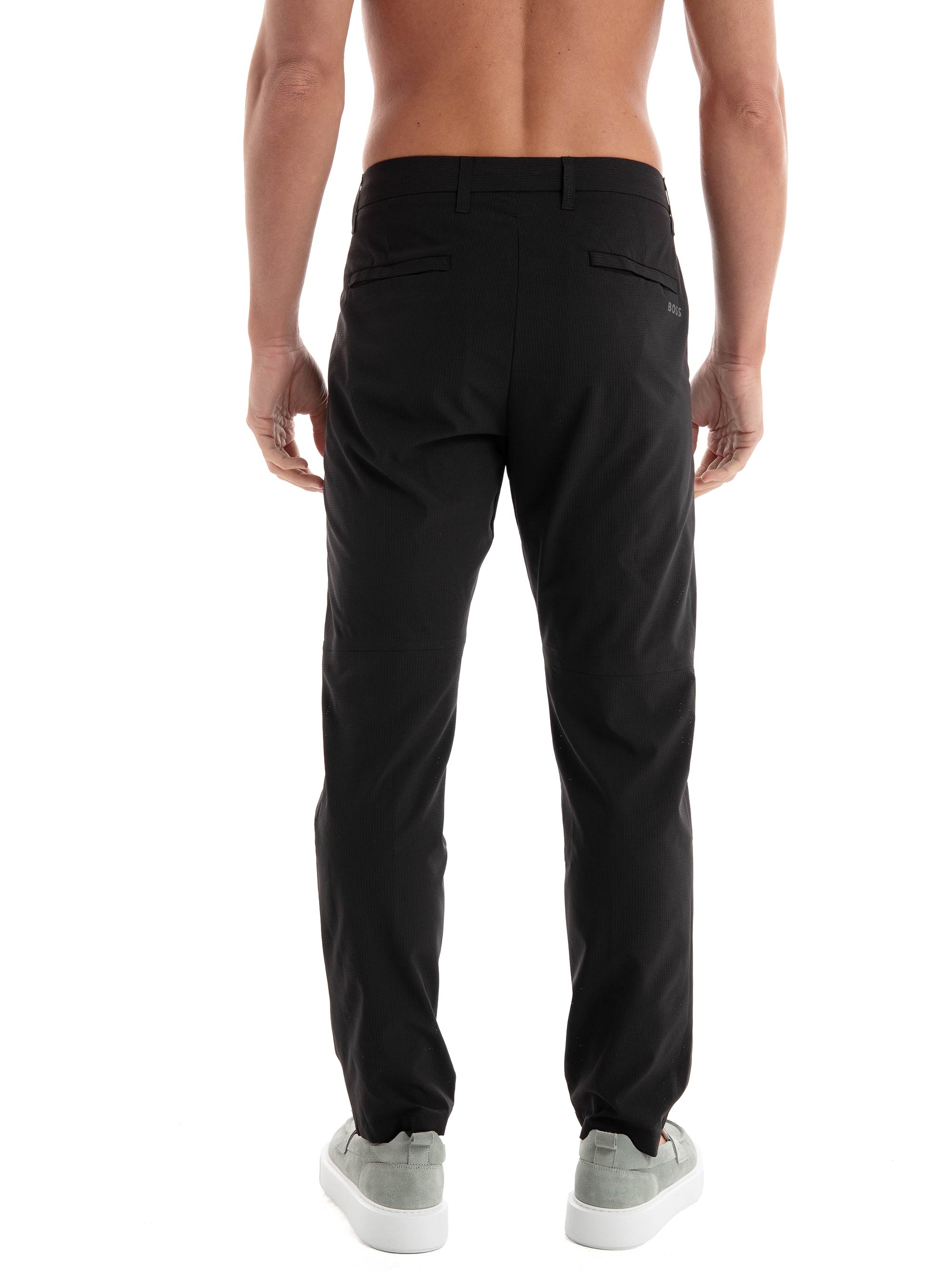 BOSS Regular Fit Water Repellent Trousers T_Commuter-Hop - Black