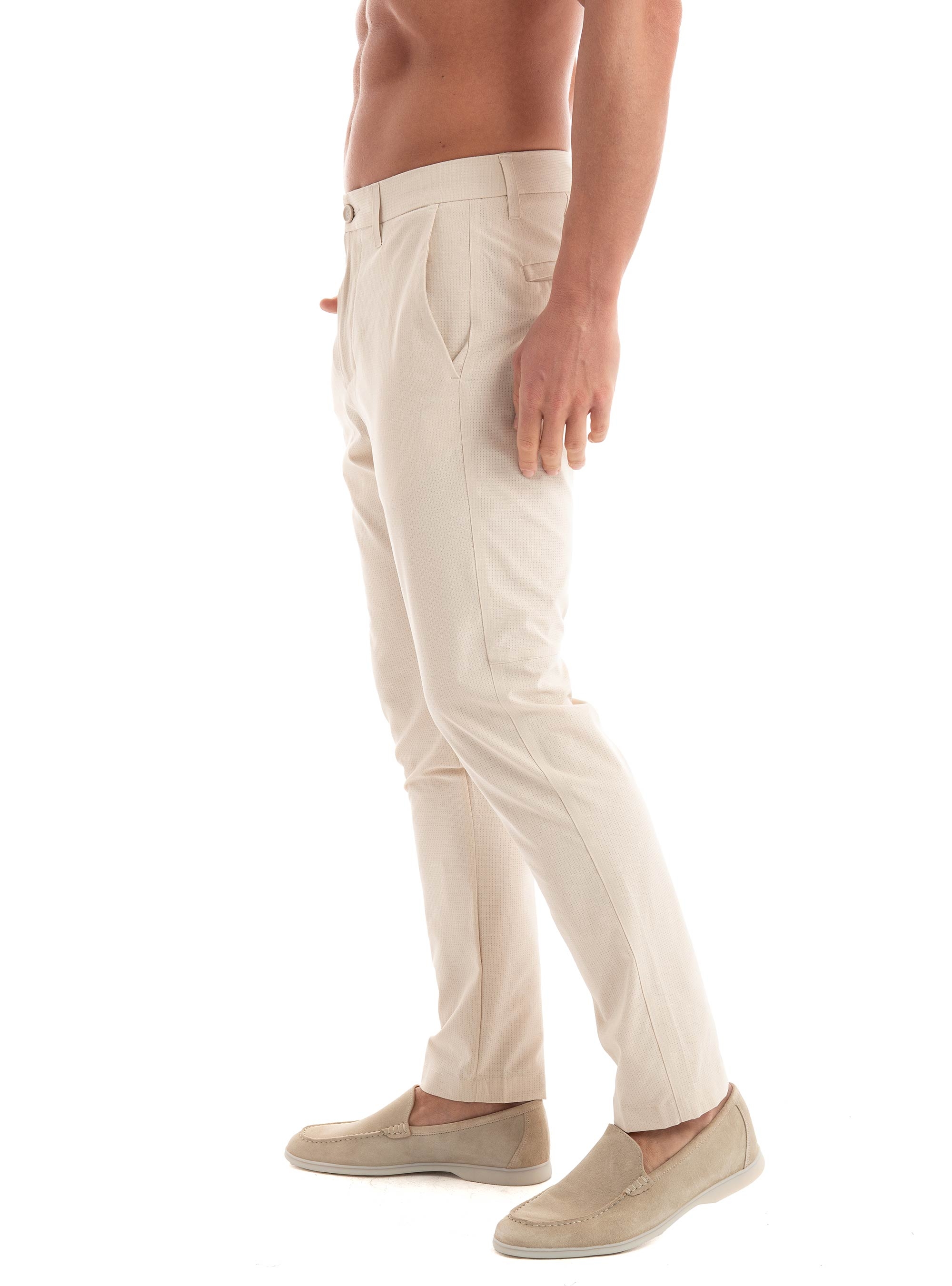 BOSS Regular Fit Water Repellent Trousers T_Commuter-Hop - Light Beige