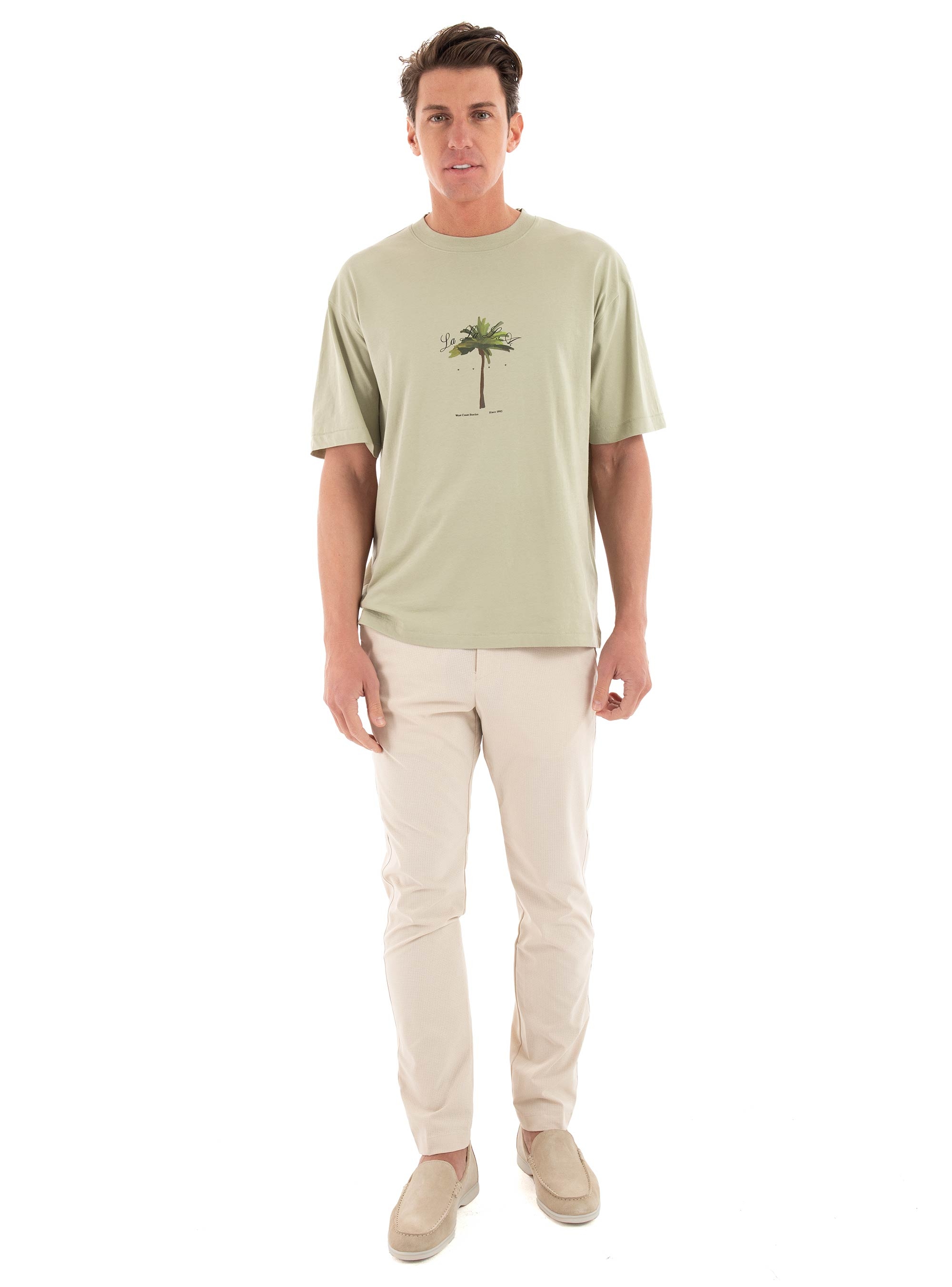 BOSS Regular Fit Water Repellent Trousers T_Commuter-Hop - Light Beige