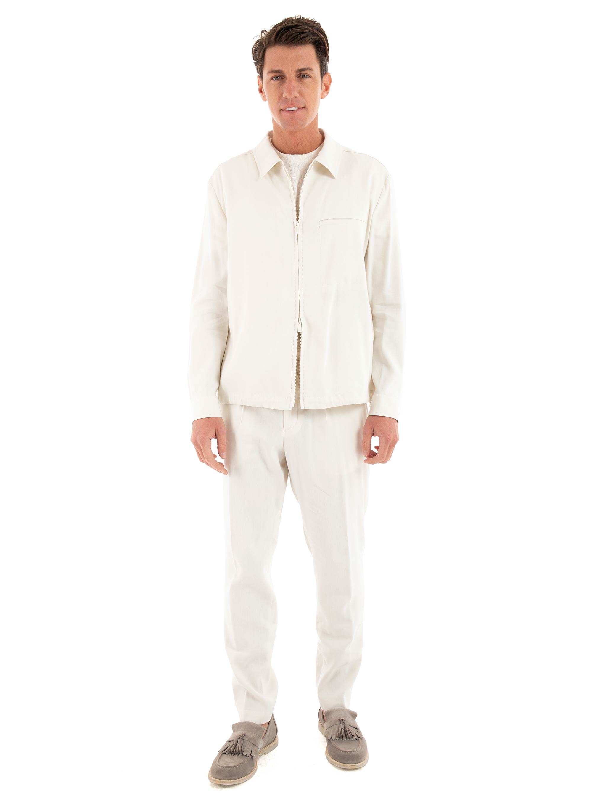 BOSS Jacket P-Carper-Zip-WG-252 - Ecru