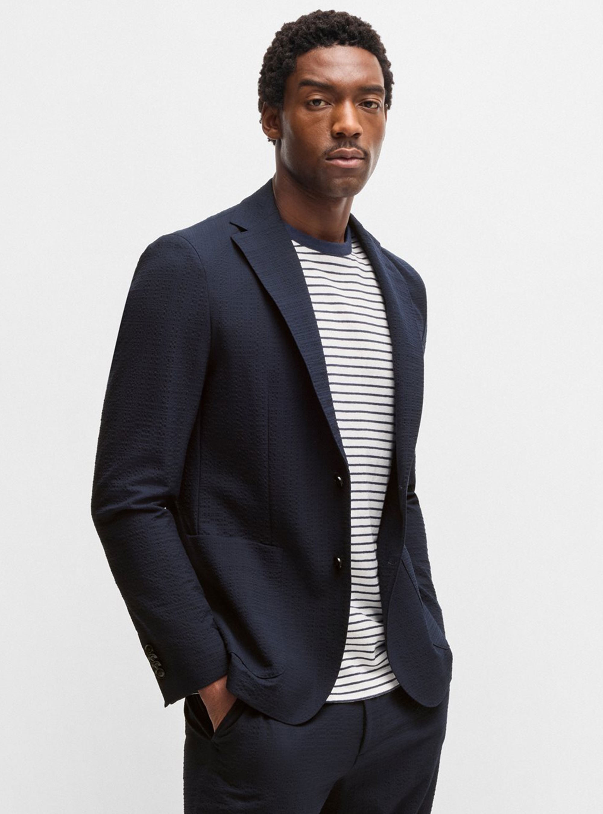 BOSS Slim-Fit Blazer C-Hanry-252 - Dark Blue