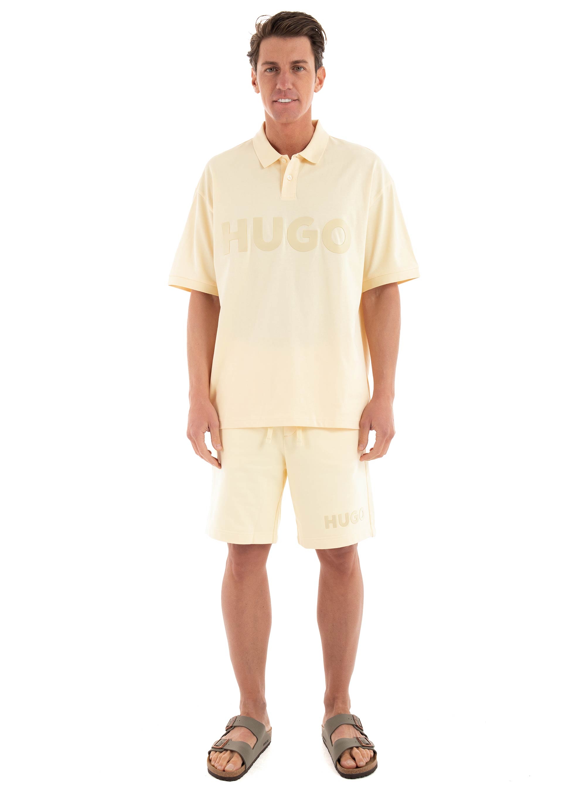 HUGO Relaxed Fit Polo Shirt Doniee - Yellow