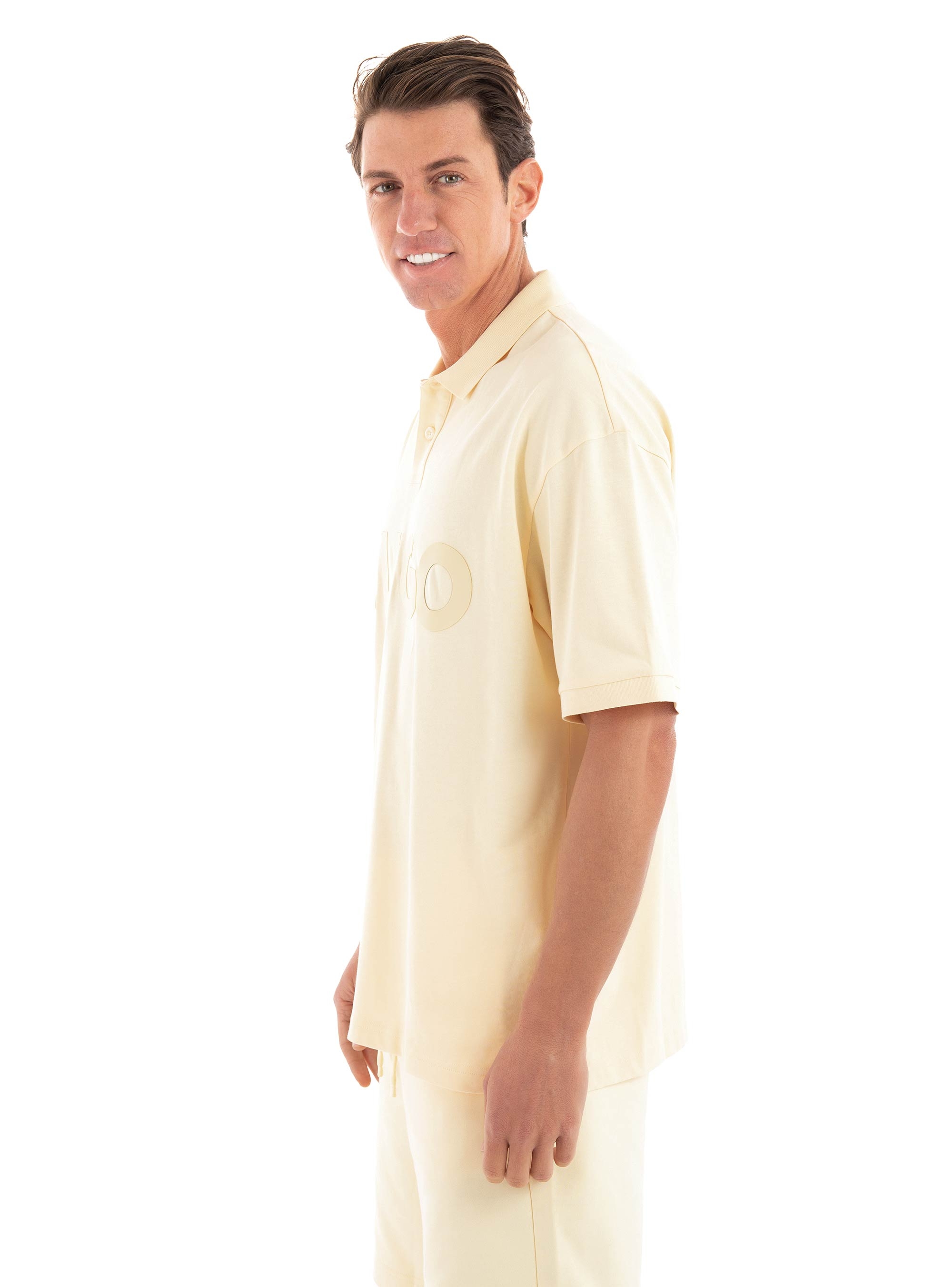 HUGO Relaxed Fit Polo Shirt Doniee - Yellow