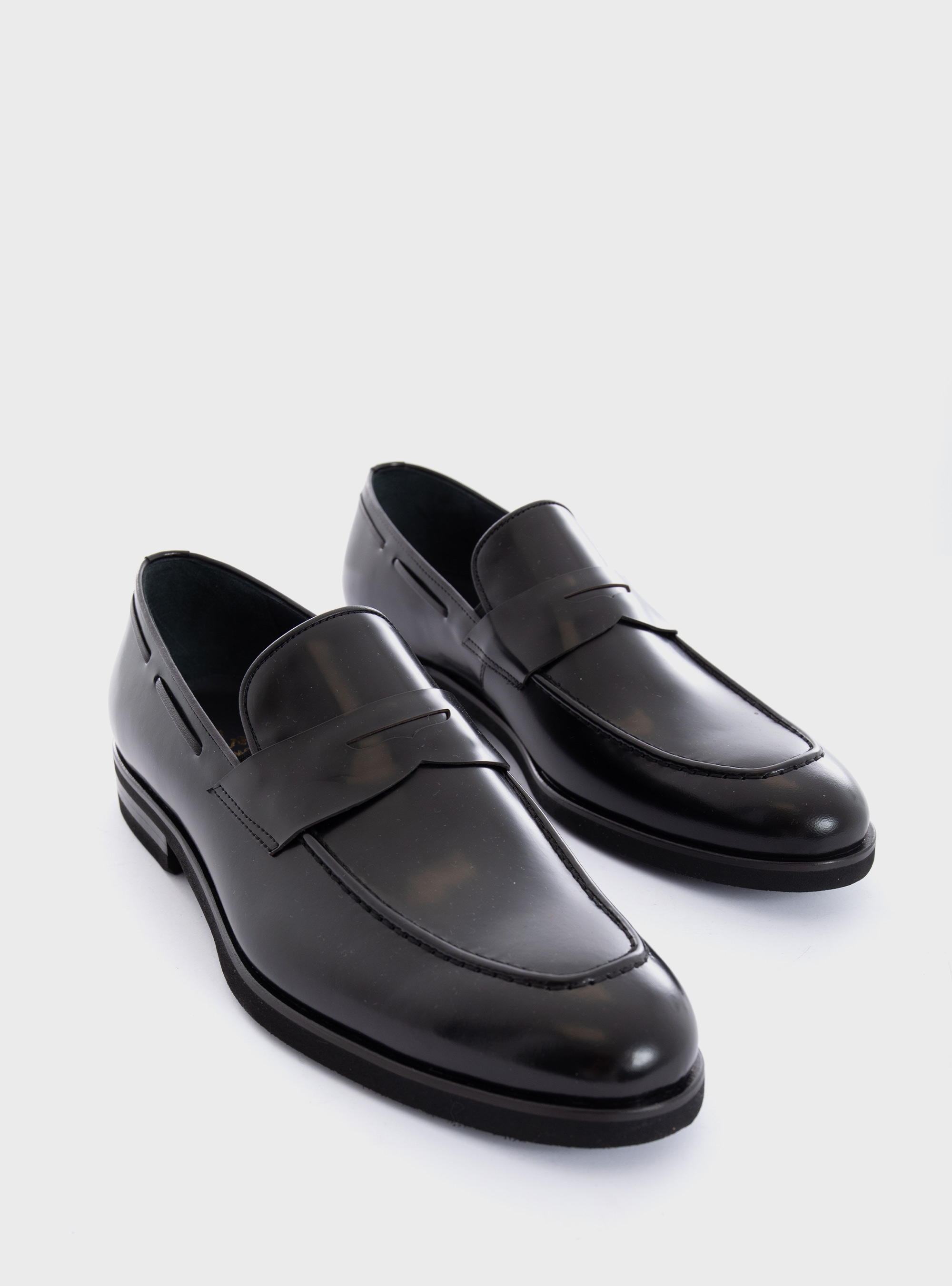 Per La Moda Penny Loafers - Black